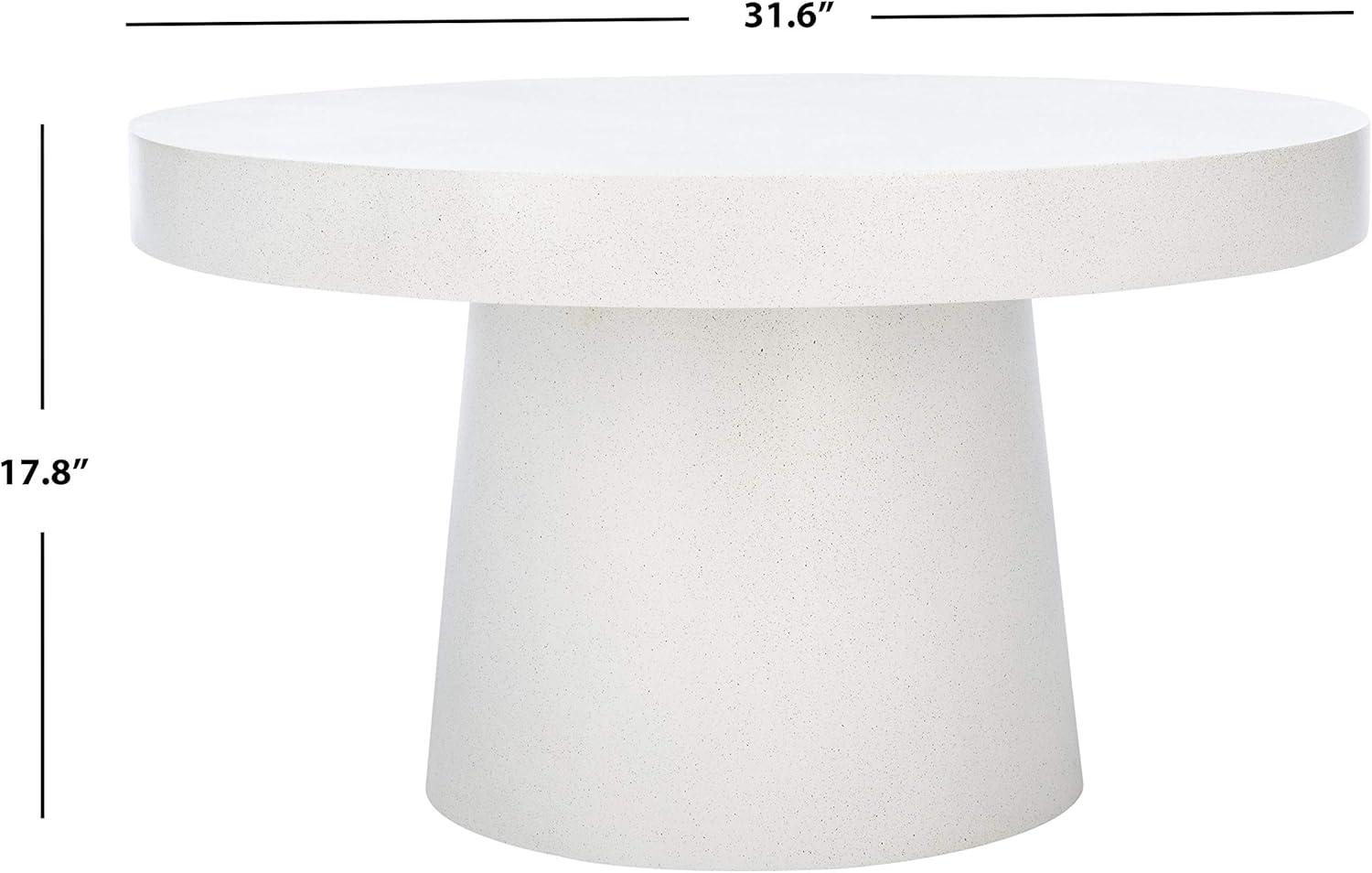 Jaria Faux Concrete Coffee Table - White Terrazzo - Safavieh