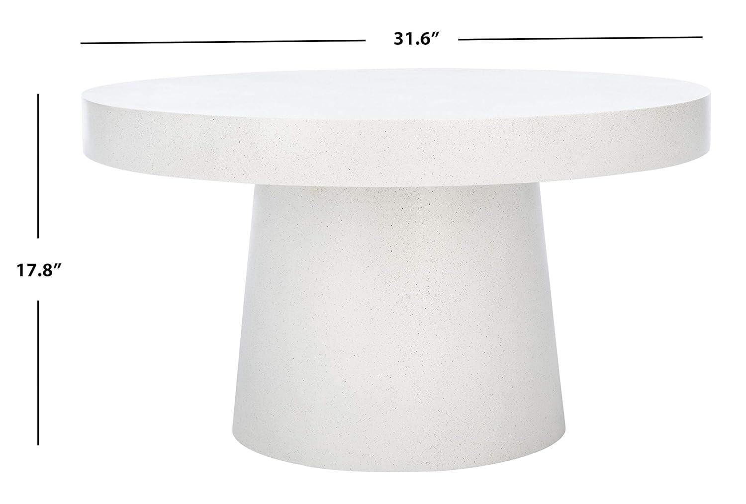 Jaria Faux Concrete Coffee Table - White Terrazzo - Safavieh