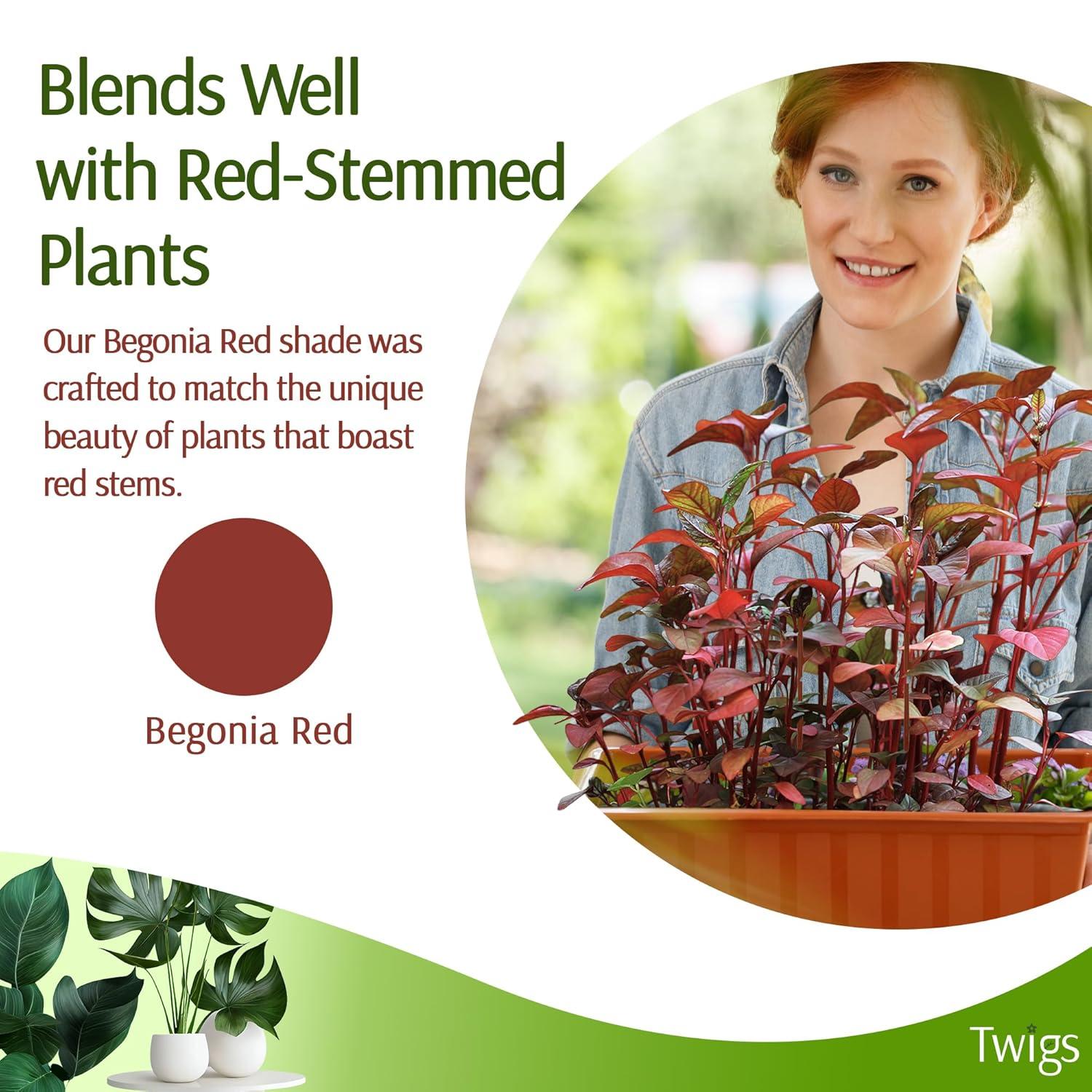 Stackable Plant Support Stakes, Stem Holder Structures for Indoor & Outdoor Use, Garden Accessories for Climbing & Potted Plants, Trellis Alternative - Moonstone, 10 Pack, 17" L