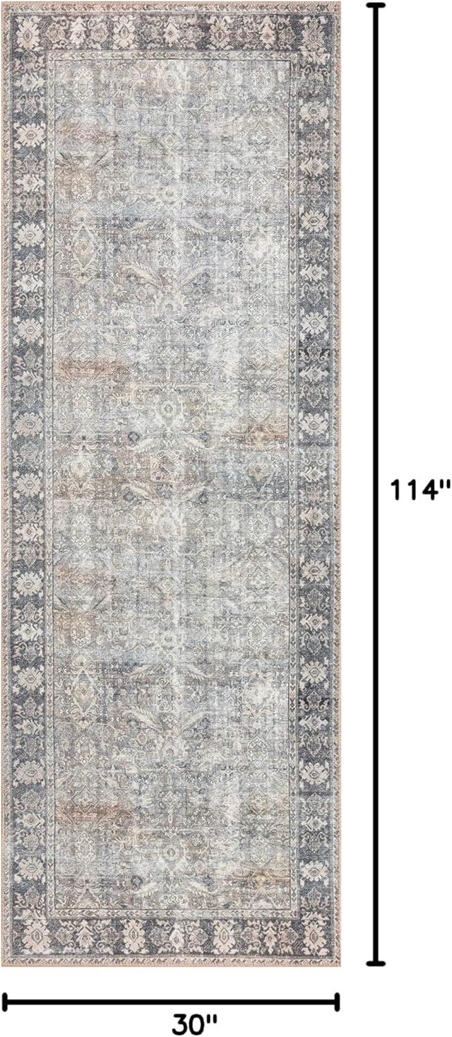 Loloi II Wynter WYN-07 Grey / Charcoal Oriental Area Rug 2'-6" x 9'-6"