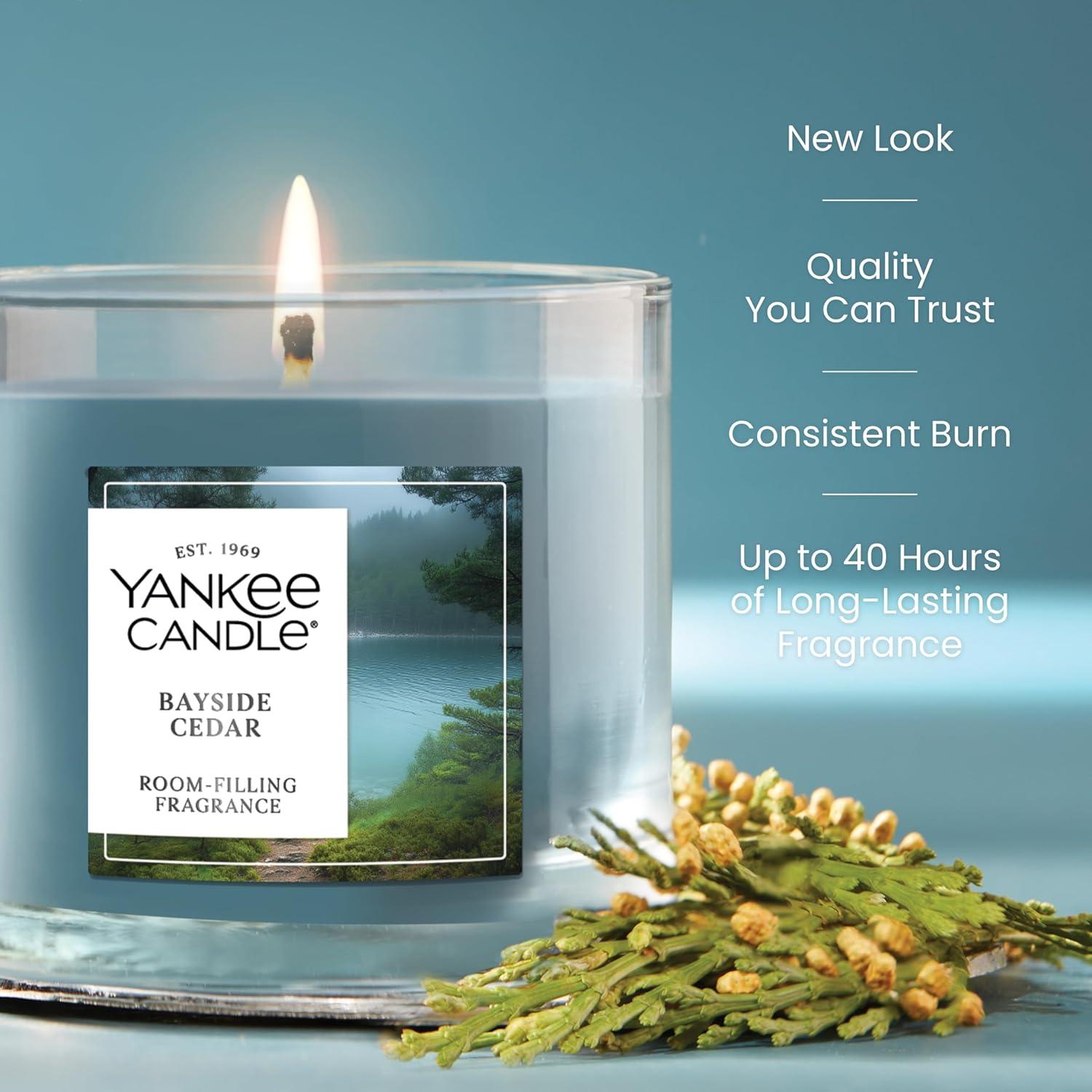 YANKEE CANDLE Signature Bayside Cedar Scented Tumbler Candle