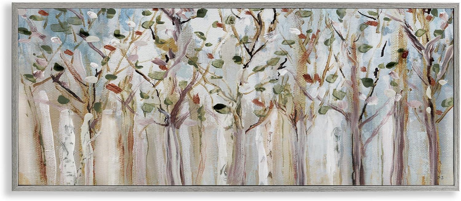 Stupell Industries Bare Branch Trees Birch Forest Fall Twigs Abstract Painting,24 x 10, Design by Sn Jill