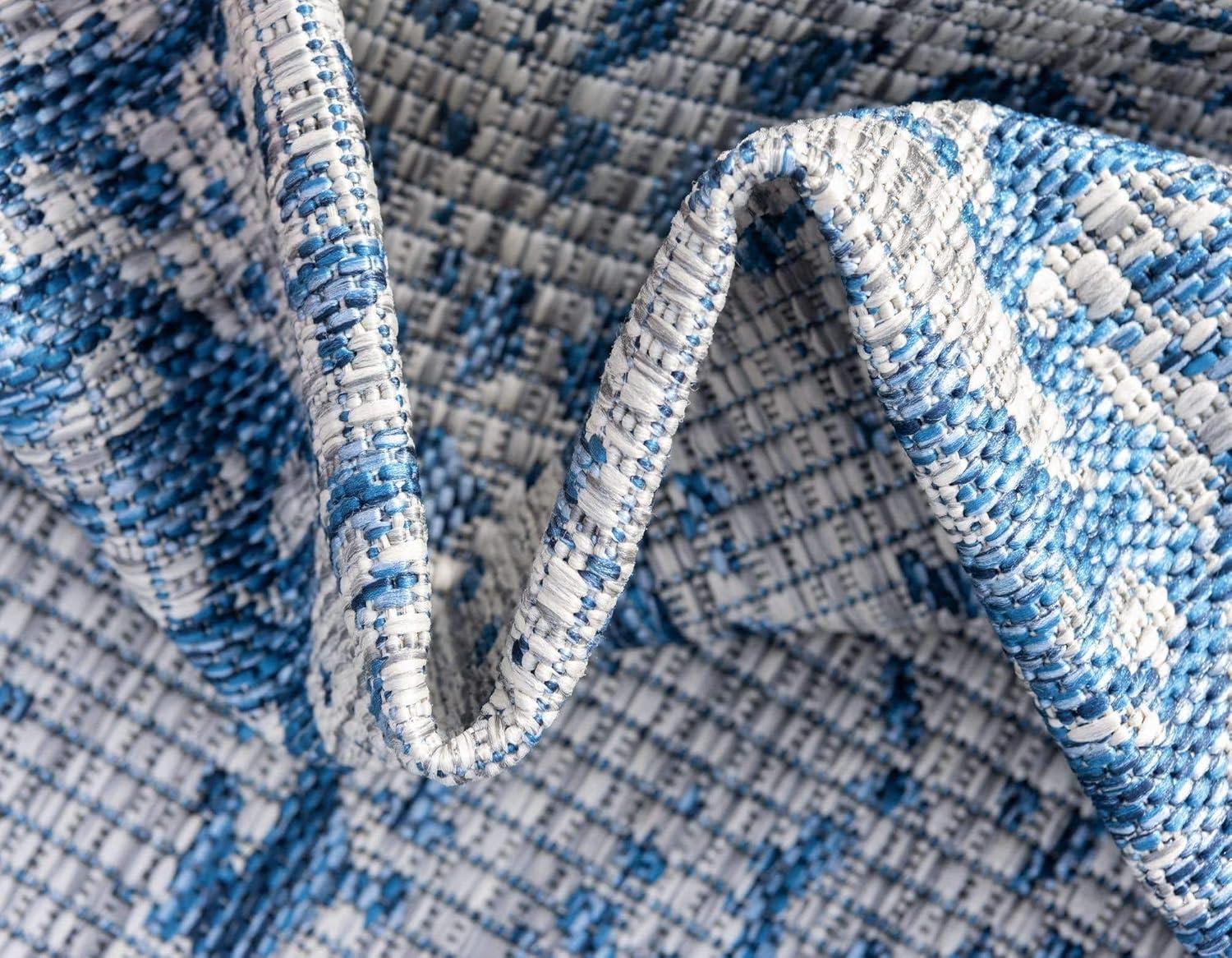 Unique Loom 3' 3 x 5' 3 Rectangle Indoor/Outdoor Traditional Blue Area Rug