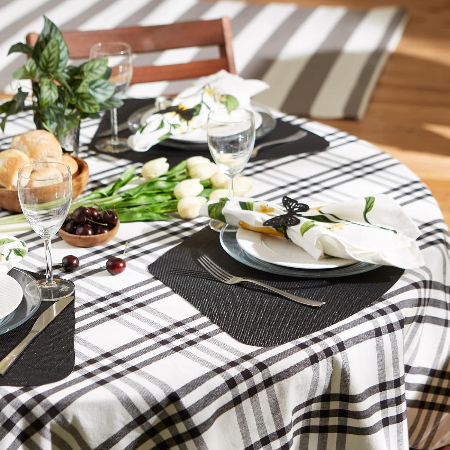 Black Solid Wedge Table Placemat (Set of 6)