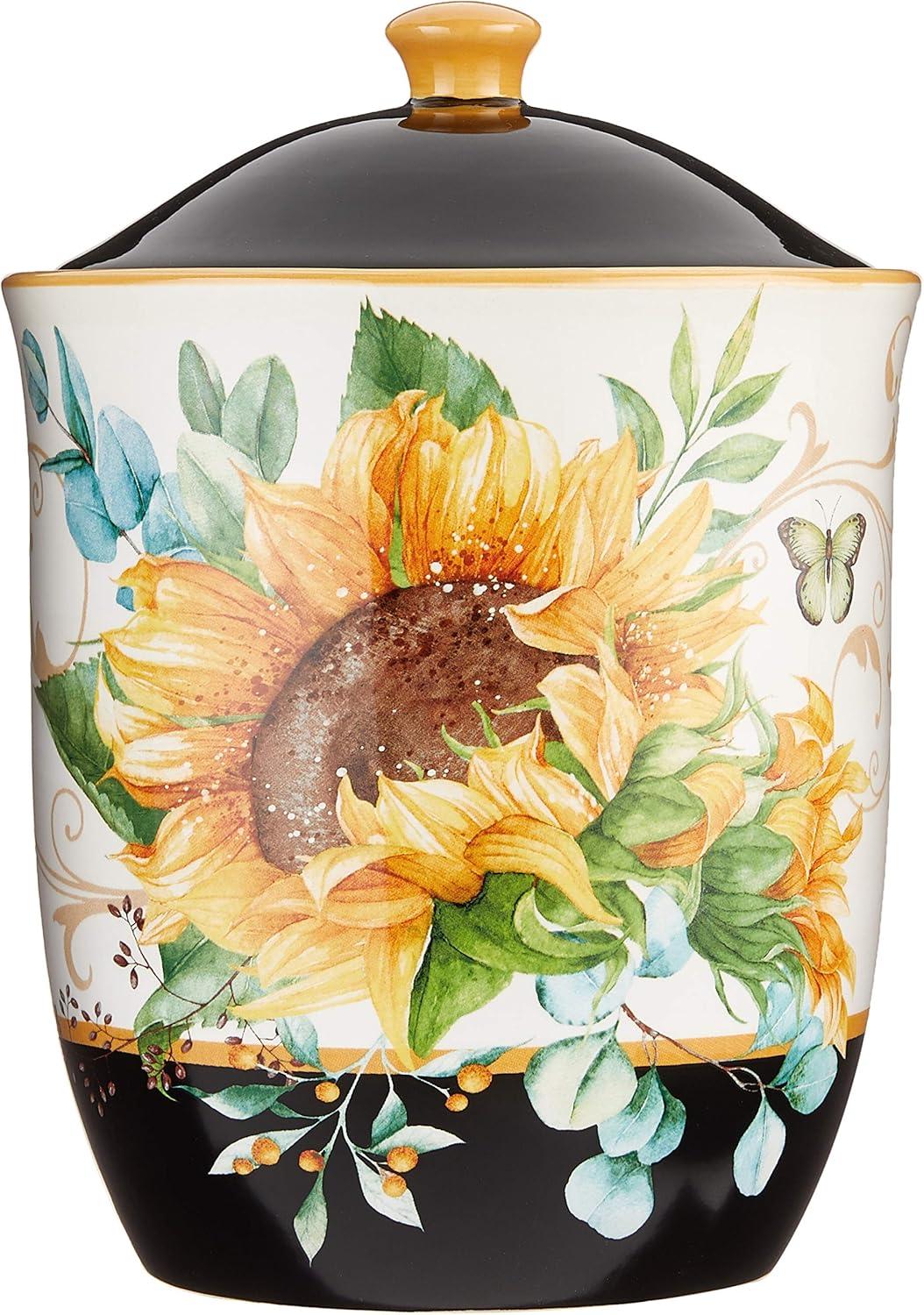 Sunflower Fields Multicolor Ceramic Canister Set