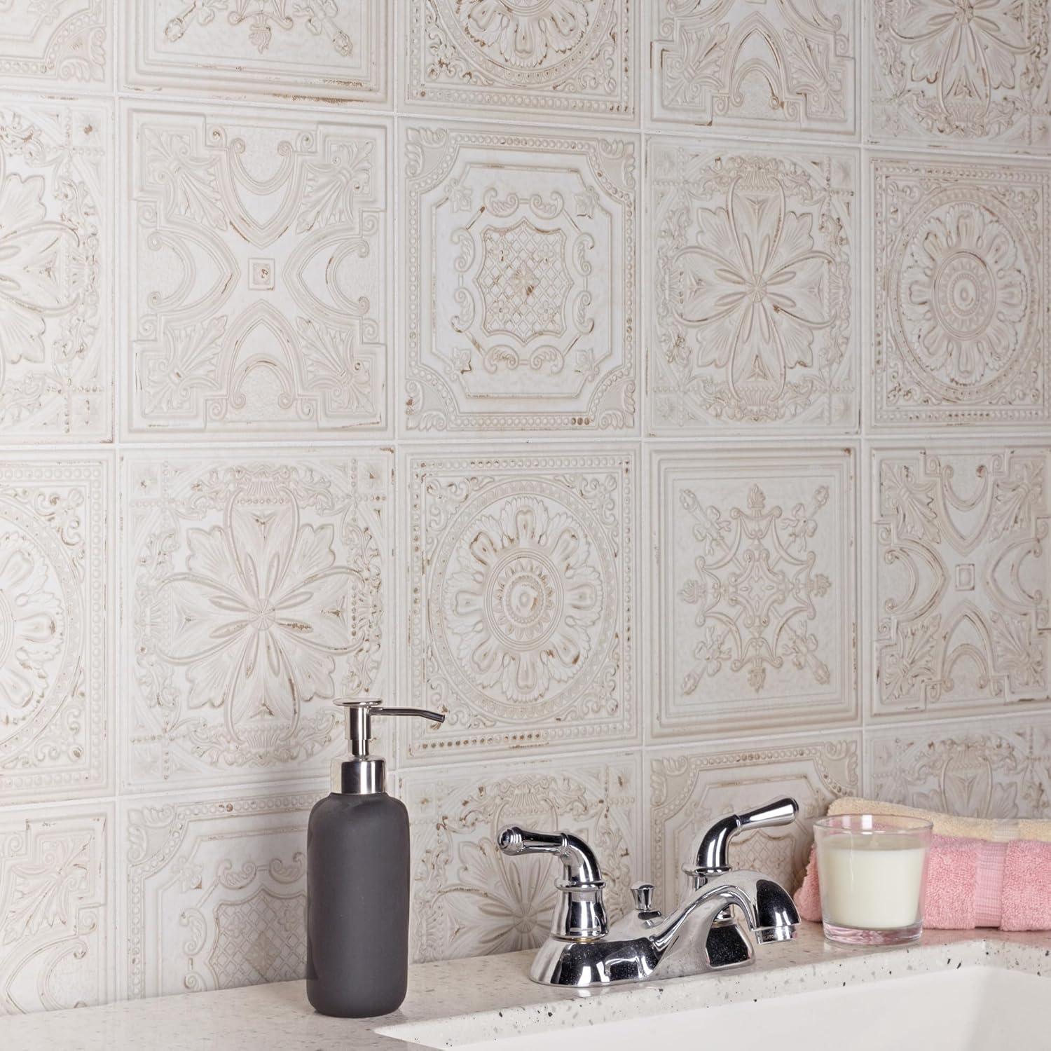 Fitz 8" x 8" Ceramic Patterned Wall Tile