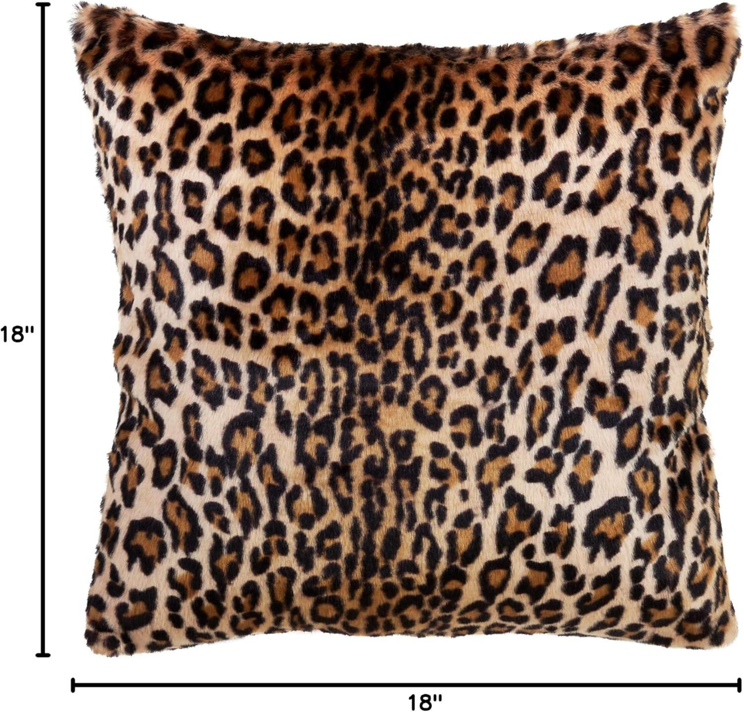 Guépard Design Animal Print Throw Pillow