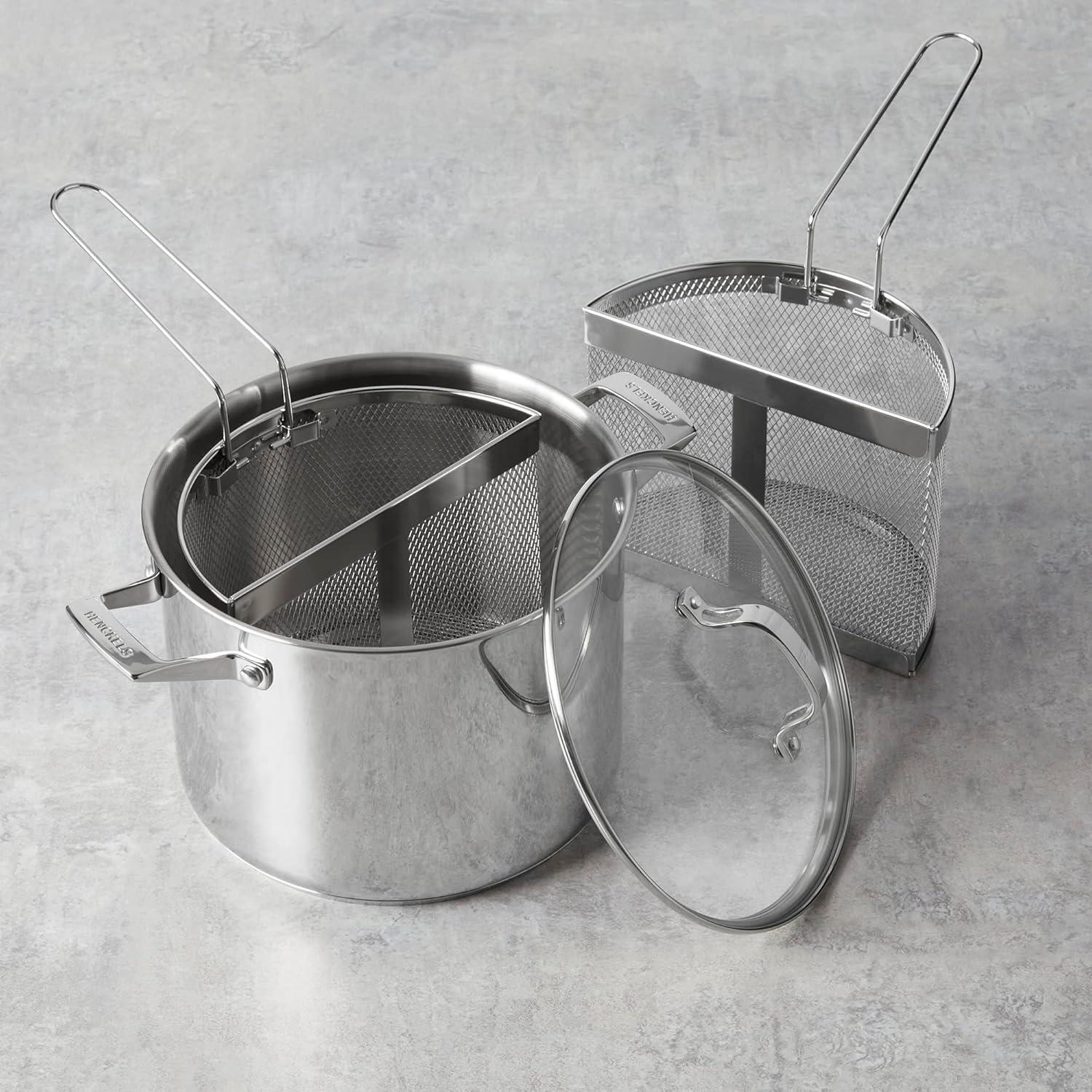 HENCKELS 8.5-Qt. Stainless Steel Pasta Pot with Straining Baskets
