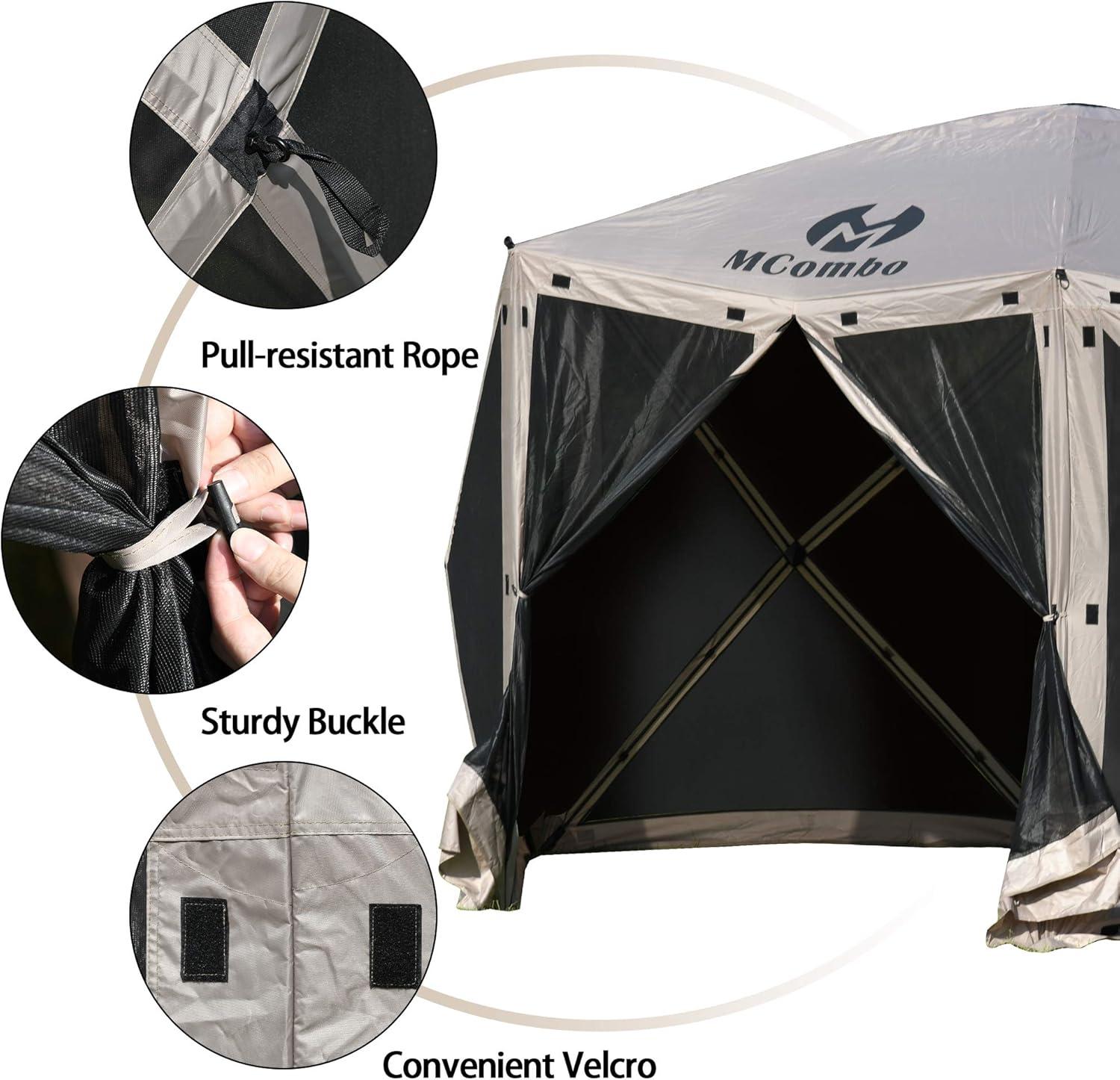 Gazebo Tent Pop-Up Portable 4/5/6-Sided Hub Durable Screen Tent Netted Gazebo Waterproof Pavilion