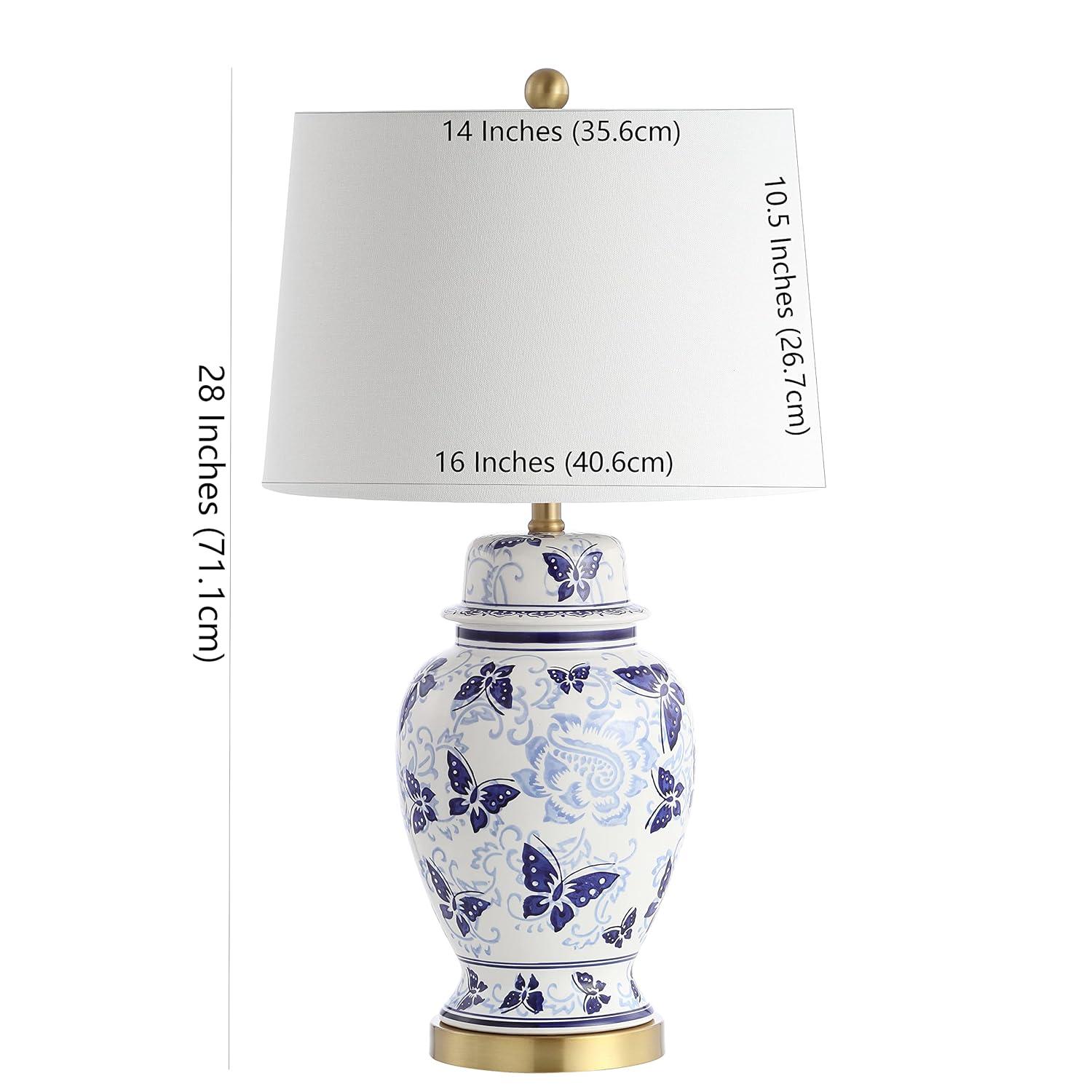 Hana Tbale Lamp (Set of 2) - 28 Inch Height - TBL4160 - Blue/White - Safavieh