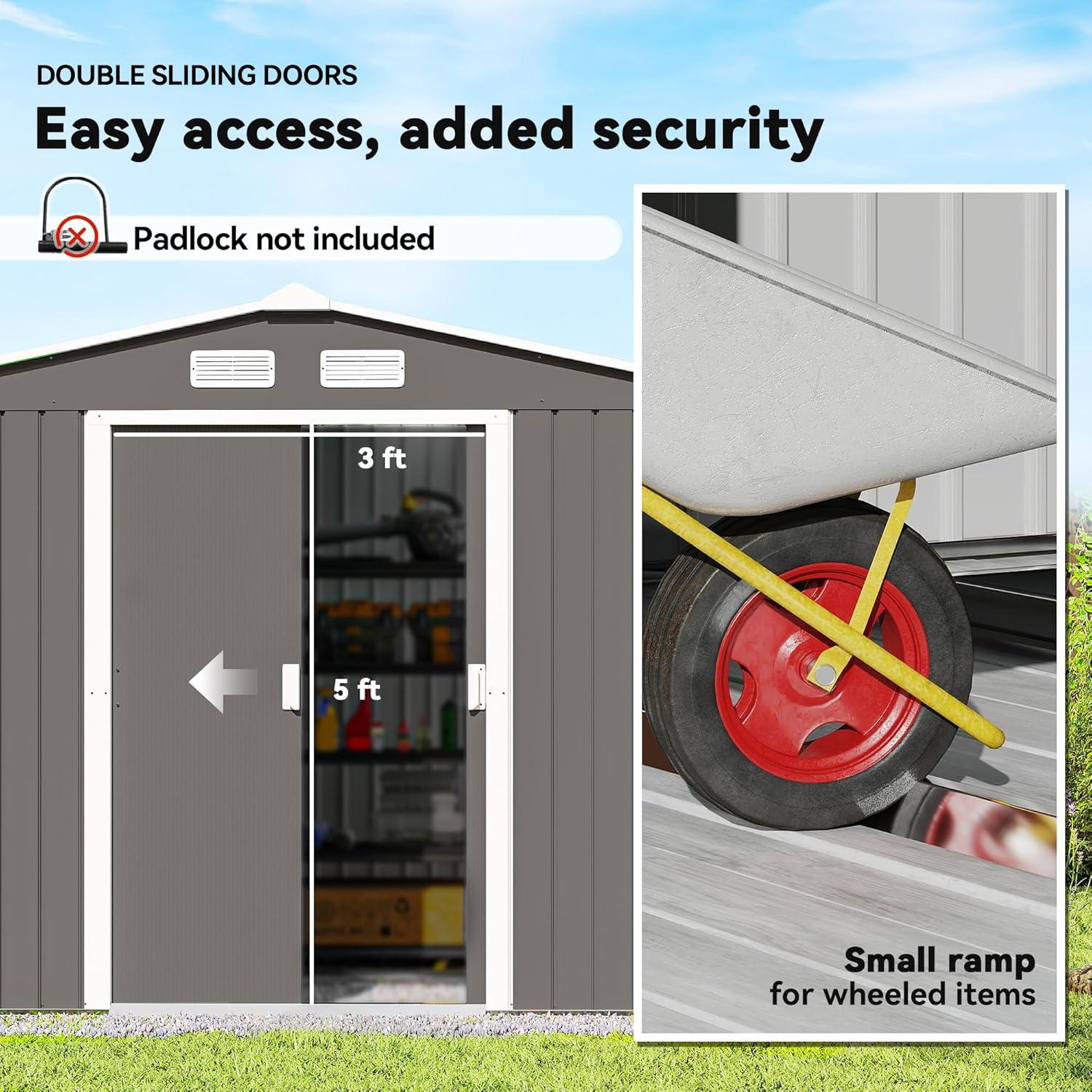 Outsunny Metal Storage Shed