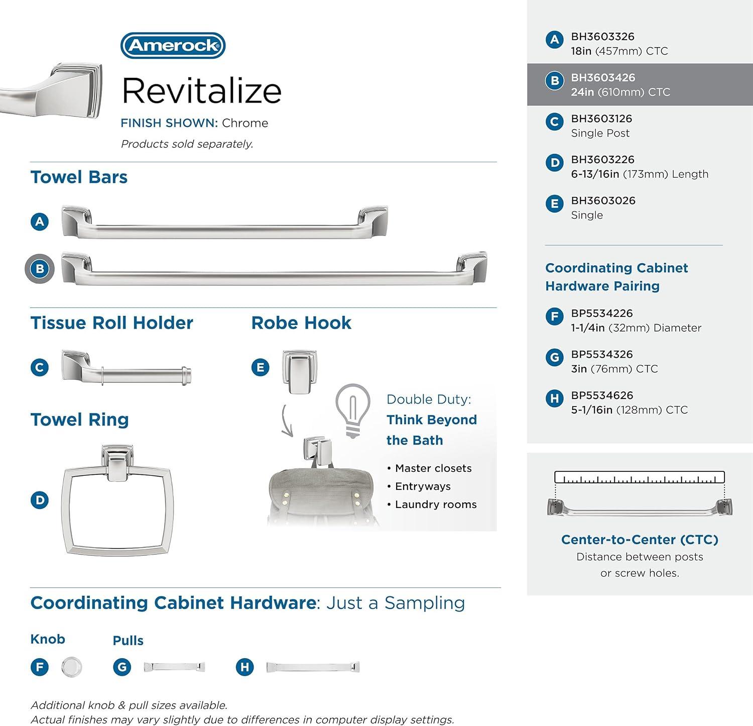 Amerock Revitalize Wall Mounted Towel Bar