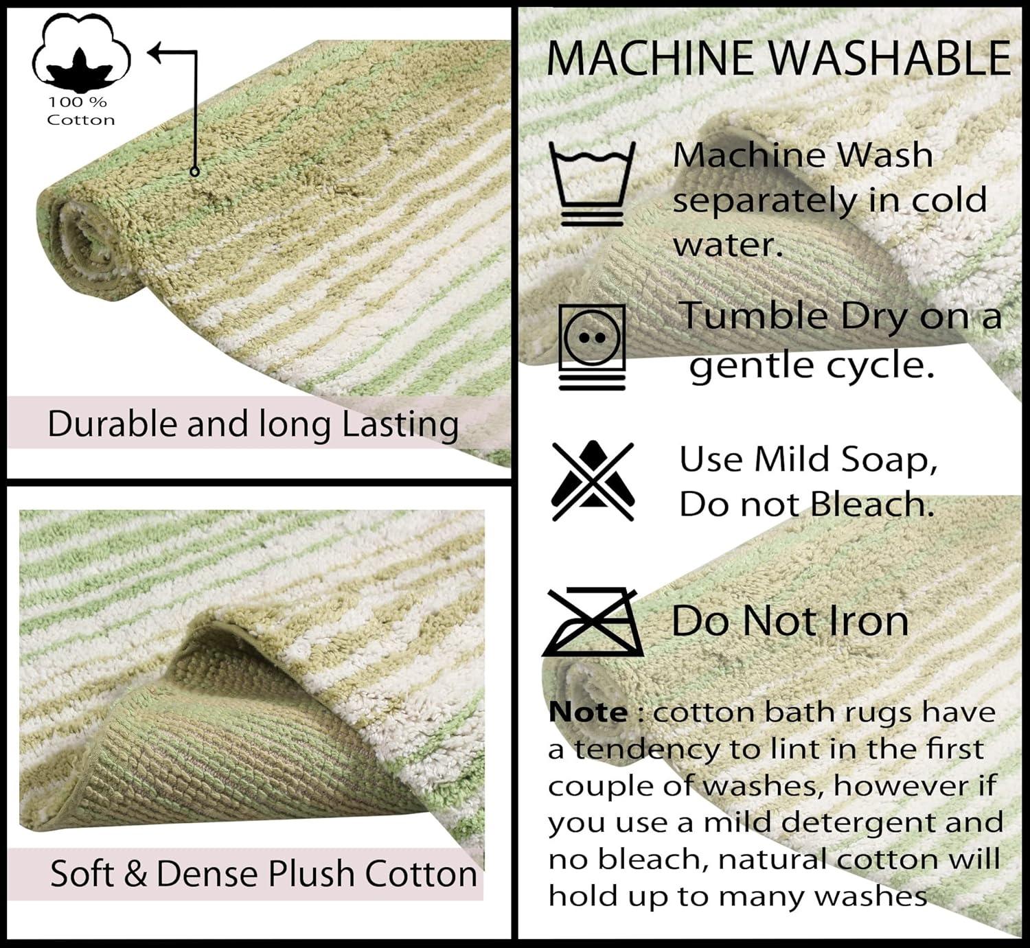 100% Cotton Gradiation Collection Machine Washable 3-Pcs Set with Contour, Sage