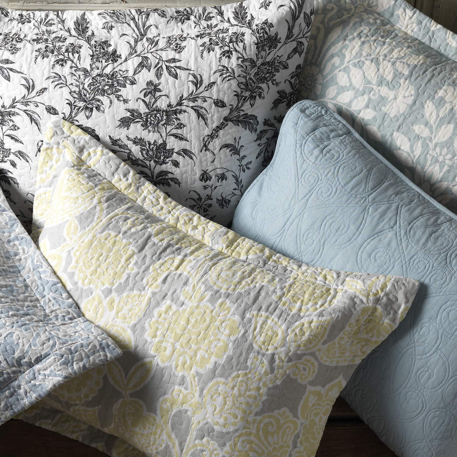 Laura Ashley Laura Ashley Breezy Floral Cotton Reversible Quilt Set