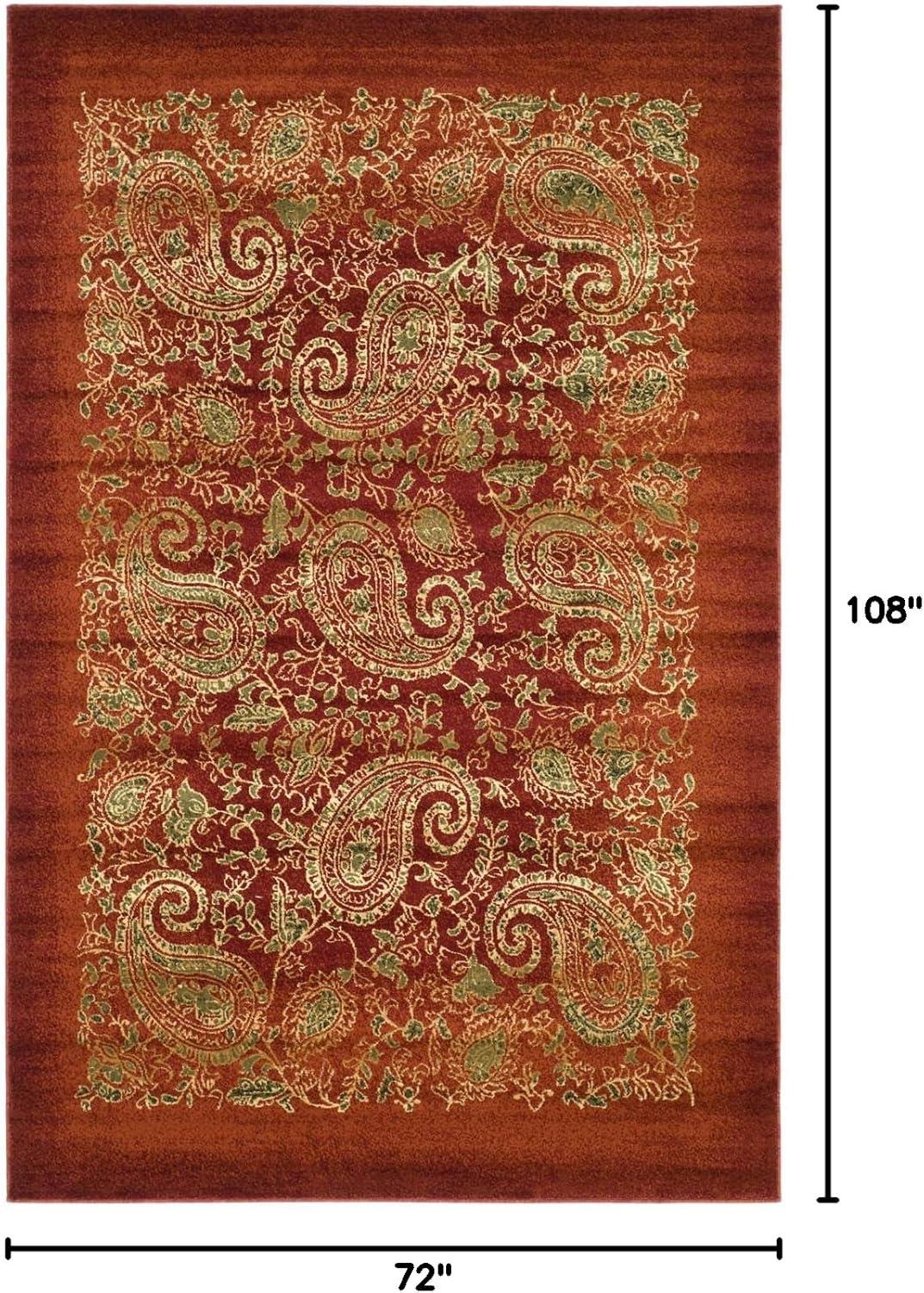 SAFAVIEH Lyndhurst Julia Traditional Floral Area Rug, Red/Multi, 6' x 9'