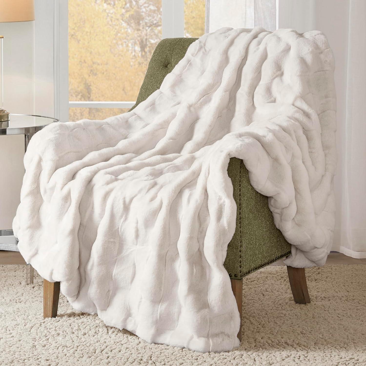 Madison Park Vivienne Faux Fur Throw & Reviews | Wayfair