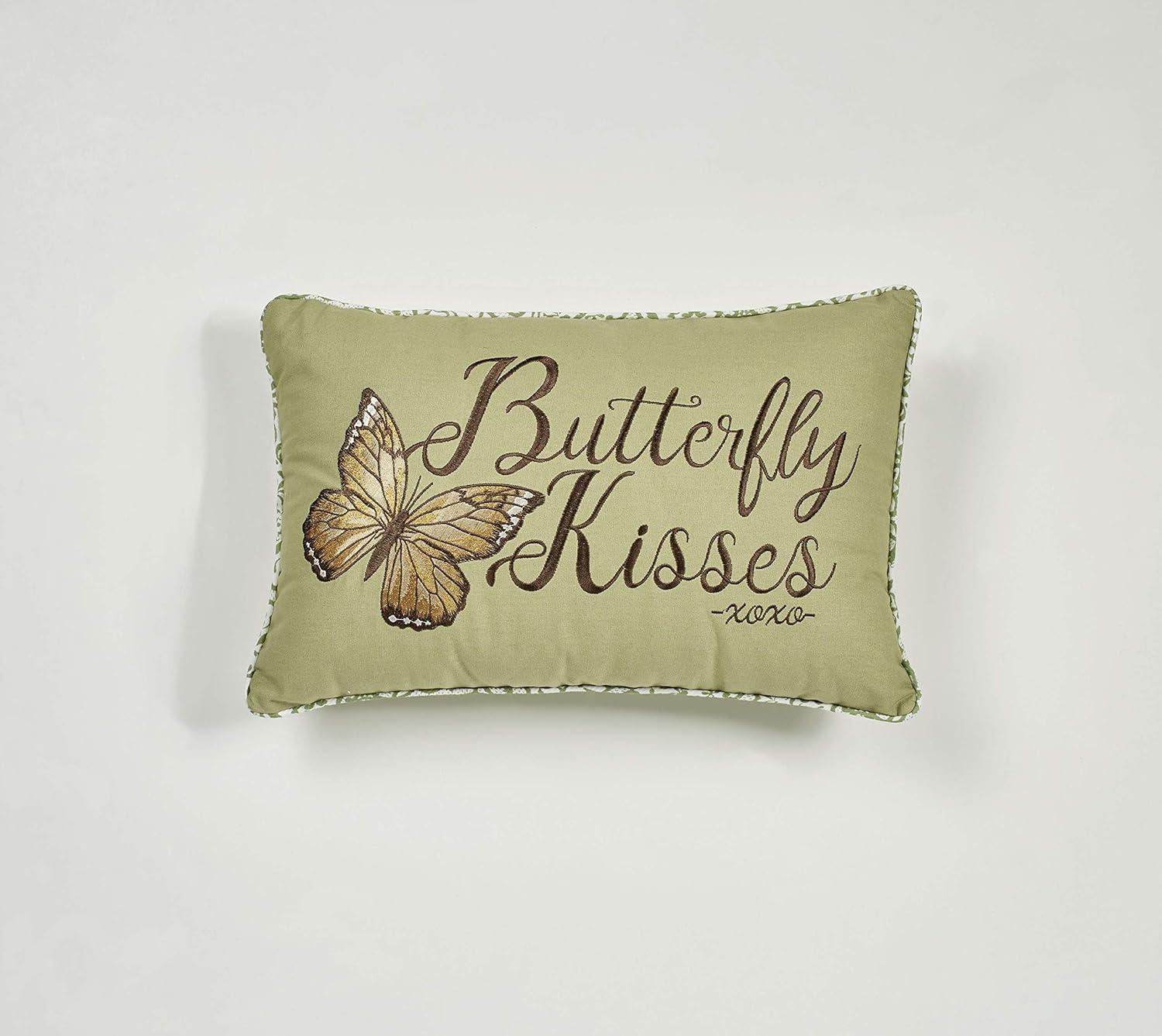 Butterfly Eden Gray Cotton Reversible California King Bedspread