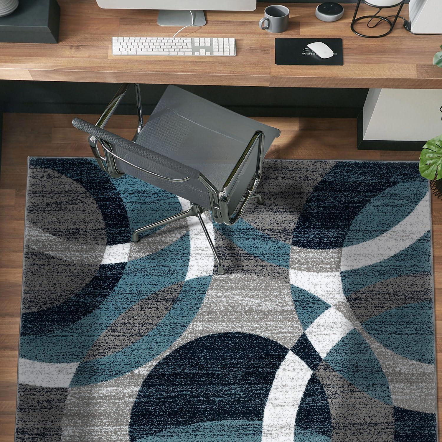 World Rug Gallery Geometric Circles Area Rug