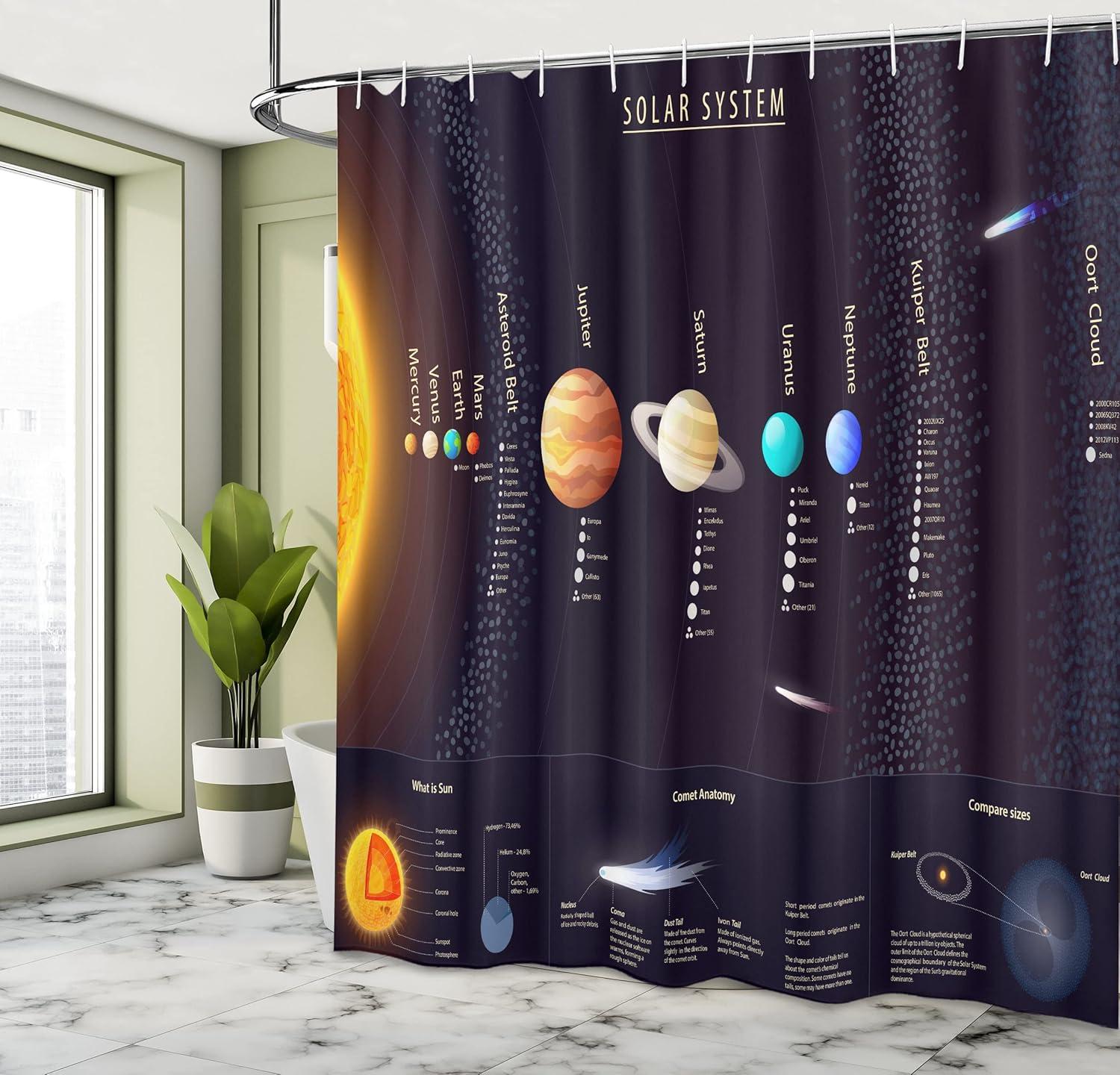 Ambesonne Grey Shower Curtain, Waves Dots Xmas, 69"Wx84"L, Grey White