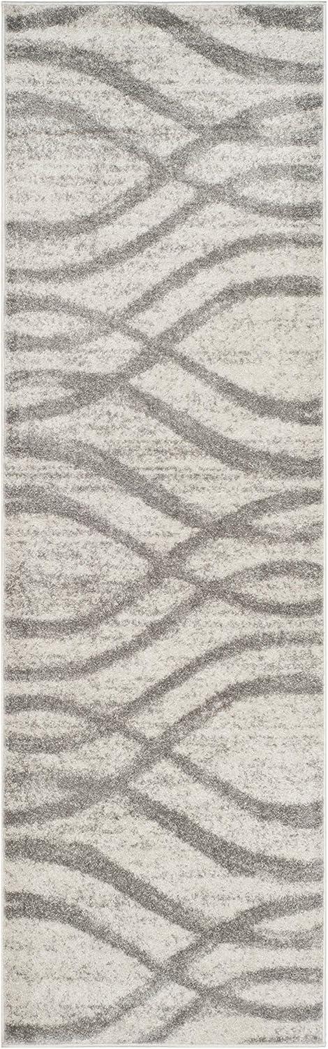 Adirondack ADR125 Machine Made Indoor Runner - Cream/Grey - 2'-6"x6' - Safavieh