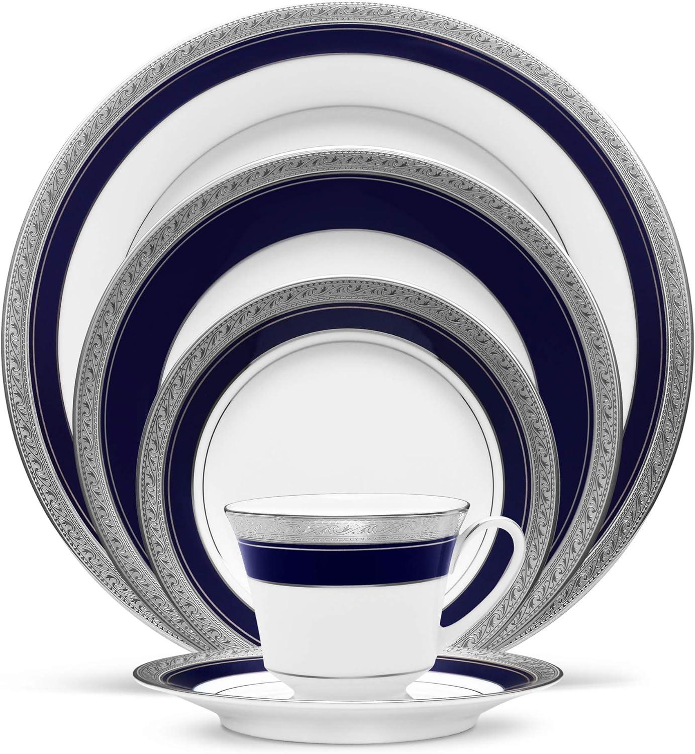 Noritake Crestwood Cobalt Platinum 5-Piece Place Setting