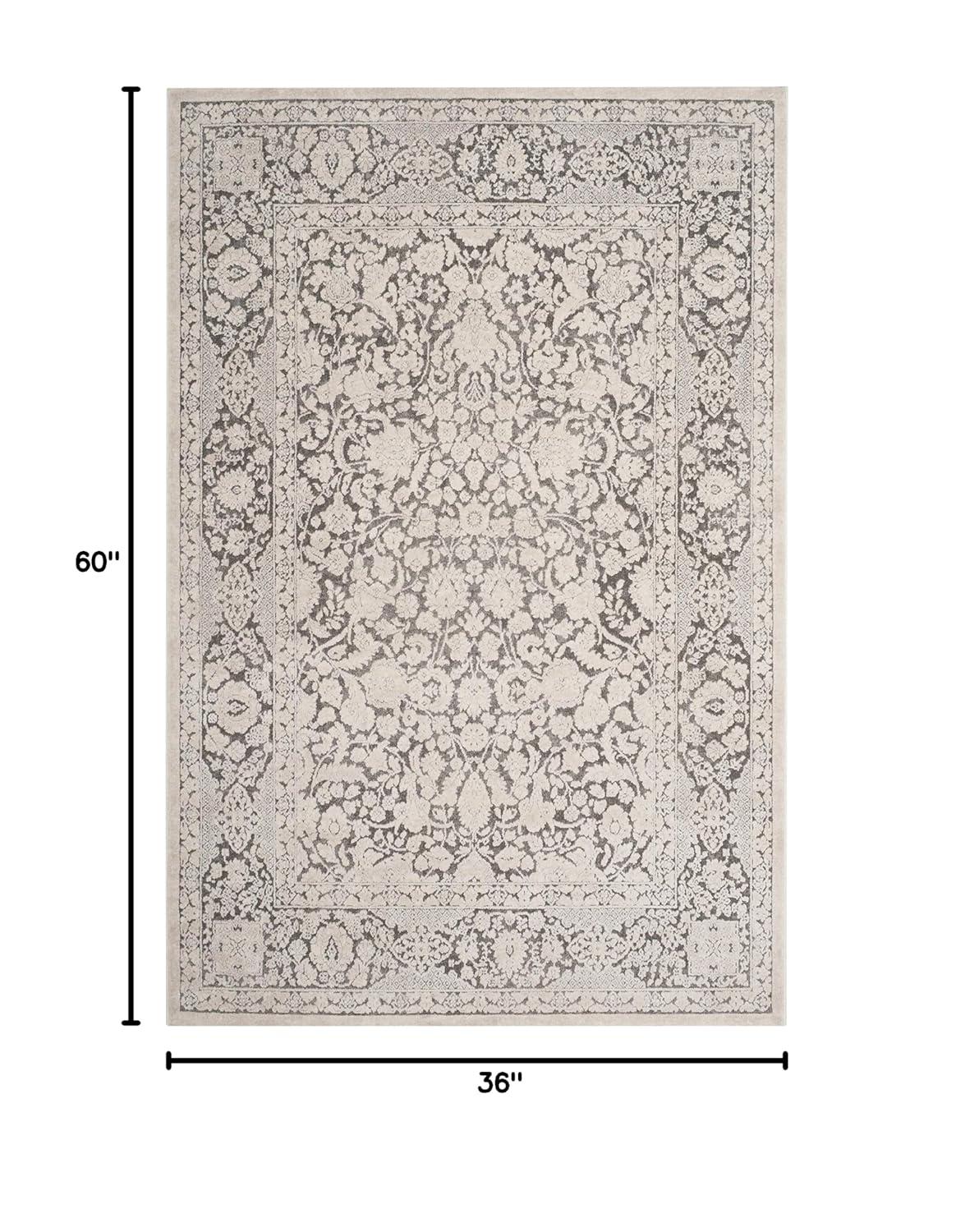 Reflection RFT667 Power Loomed Indoor Accent Rug - Dark Grey/Cream - 3'x5' - Safavieh.