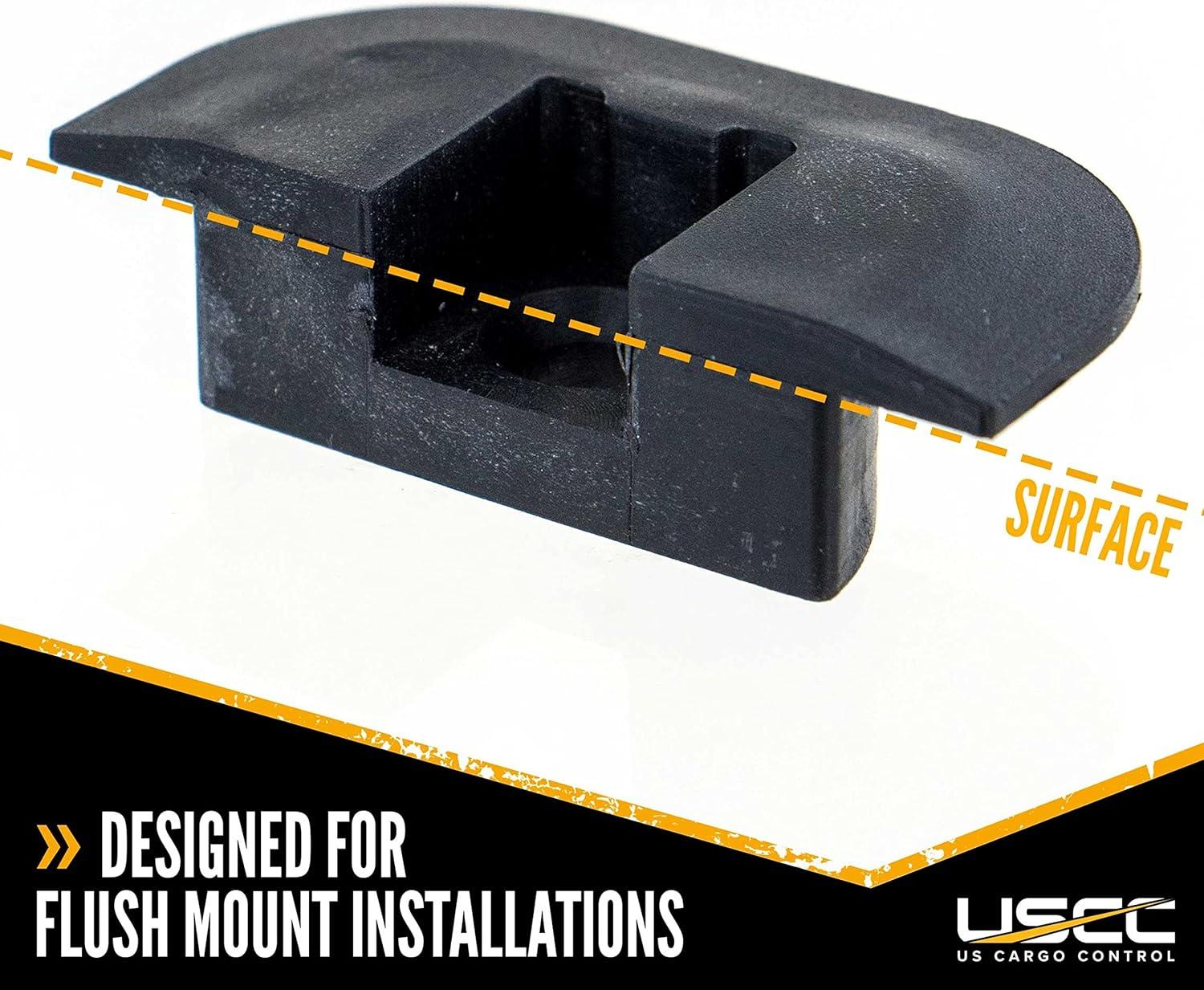 Black Plastic Flanged End Cap for L-Track Rails