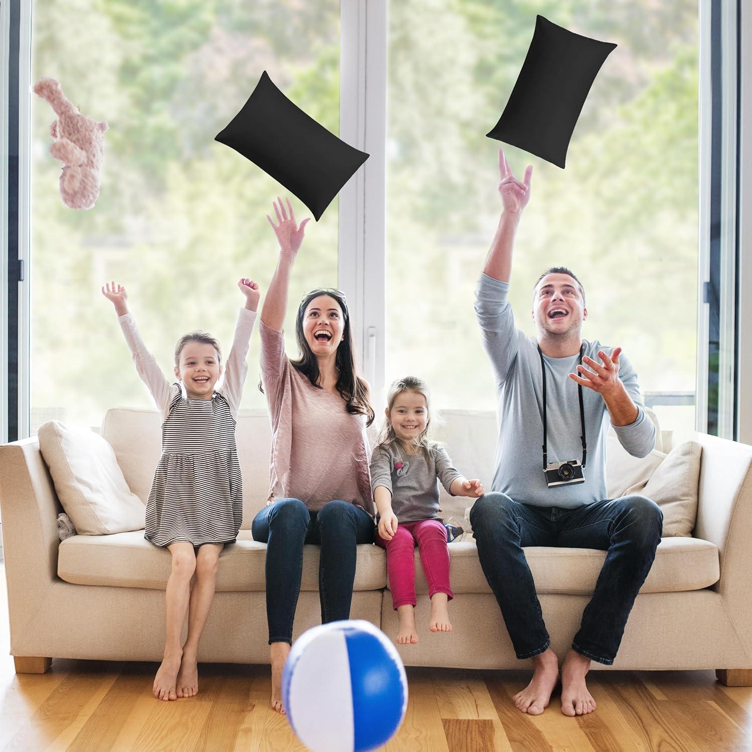 Utopia Bedding Throw Pillows (Pack of 2, Dark Teal), 12 x 20 Inches Indoor Decorative Pillow Insert for Sofa, Bed and Couch