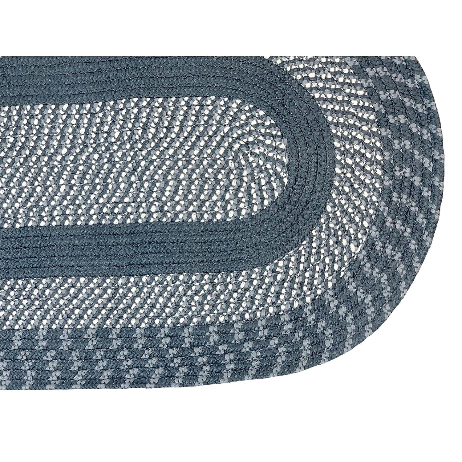 Better Trends Newport Braid Reversible Indoor Utility Rug, 100% Polypropylene, 22" x 40" Oval, Brown