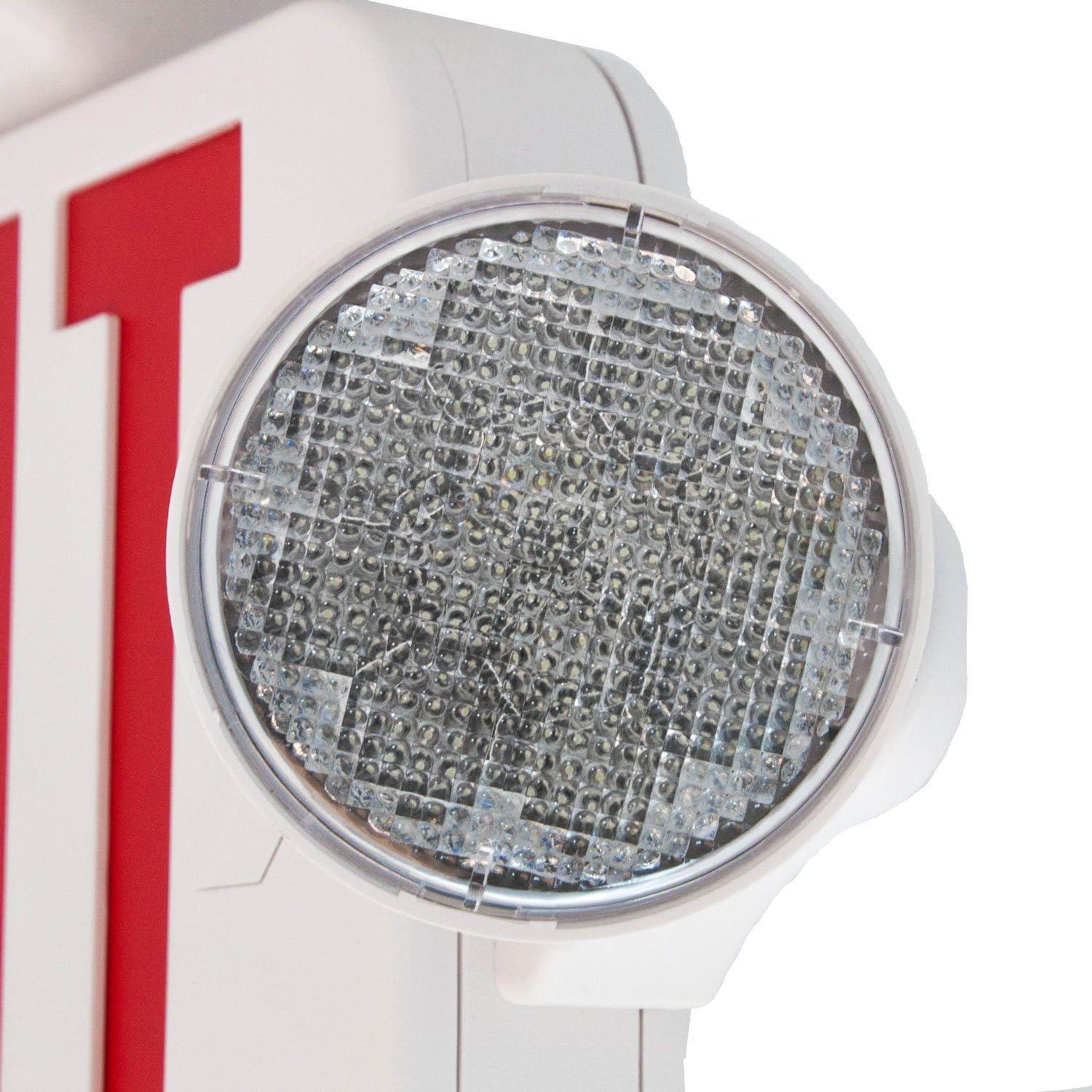 LFI Lights - Hardwired Red Compact Combo Exit Sign Emergency Egress Light - High Output - COMBORJR2