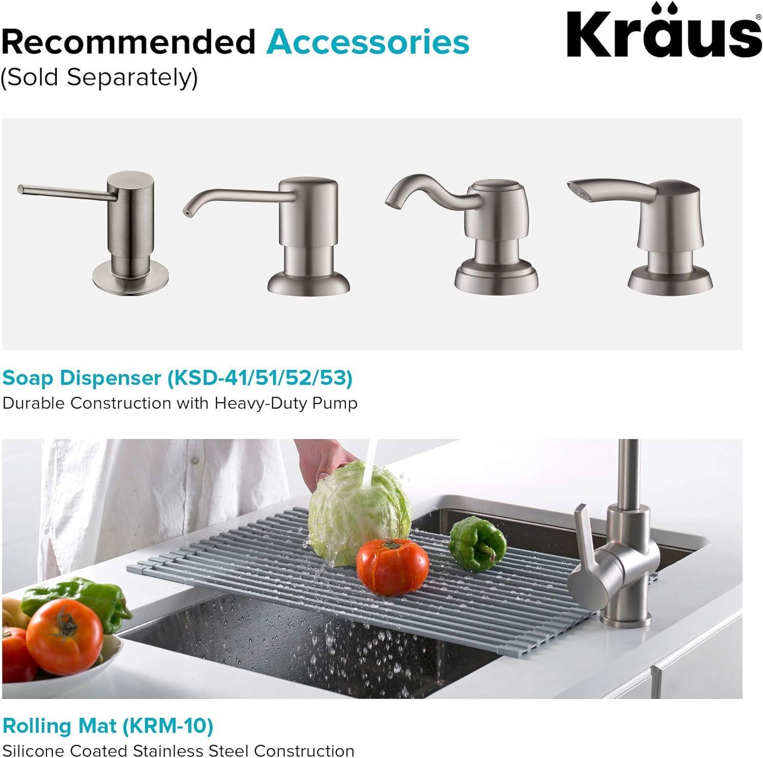 KRAUS Standart PRO™ Undermount 60/40 Double Bowl 16 Gauge Stainless Steel Kitchen Sink