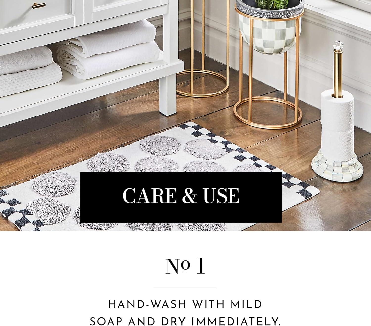 MacKenzie-Childs Sterling Check® Toilet Tissue Storage