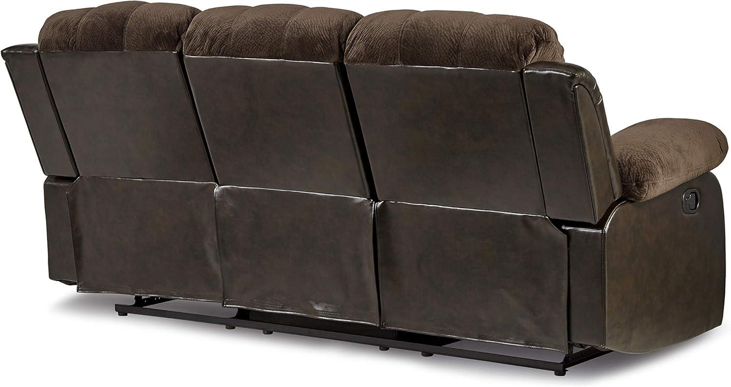 Lexicon Cranley Traditional Microfiber Double Reclining Sofa in Chocolate