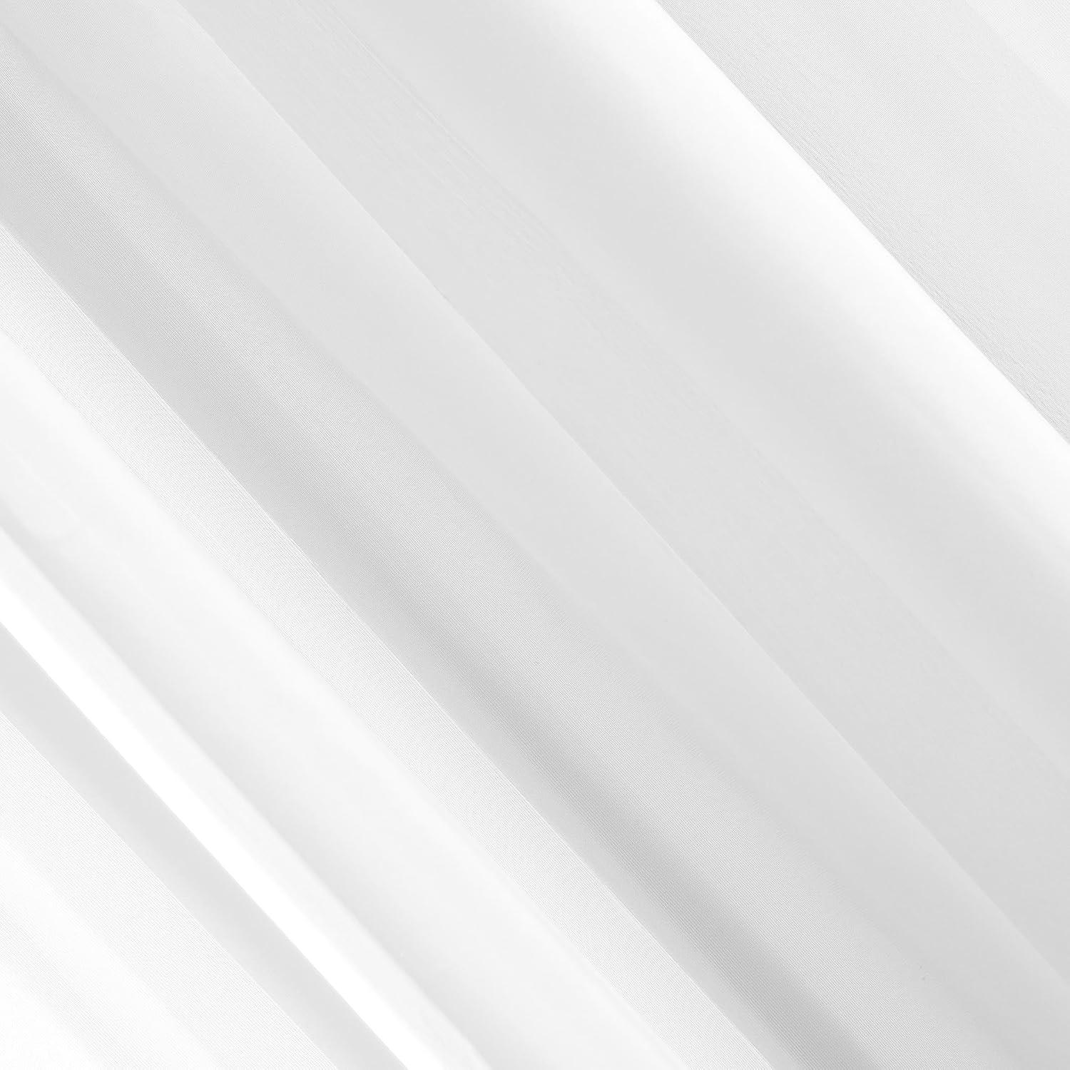 84"x59" Emily Sheer Voile Grommet Top Curtain Panel White - No. 918: Sheer Curtain Panels, Indoor Use, Machine Washable