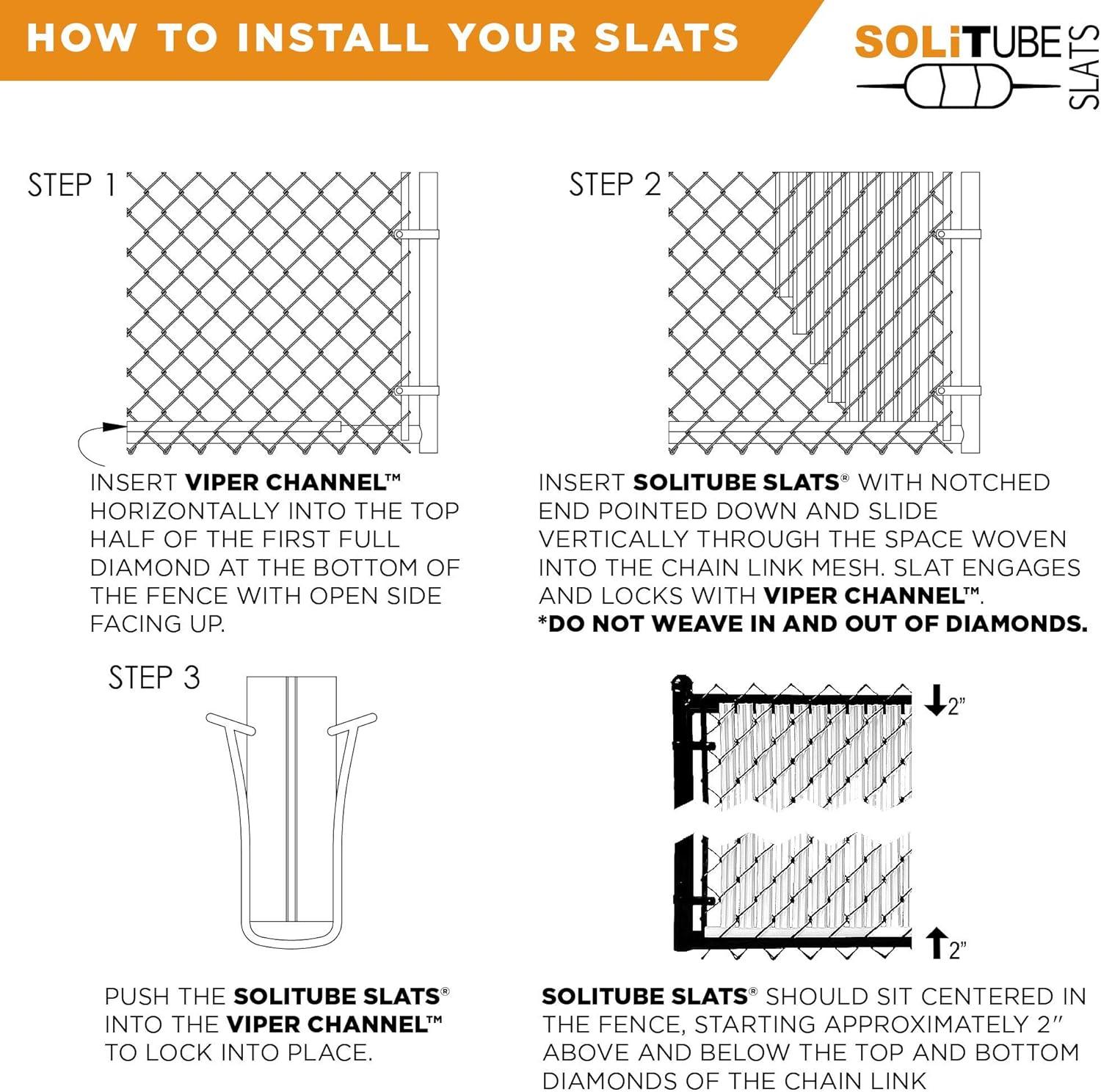 Slat Made in America Privacy Inserts for Chain-Link Fence, Double-Wall Vertical Bottom-Locking Slats with Wings for 6' Fence Height (Brown)