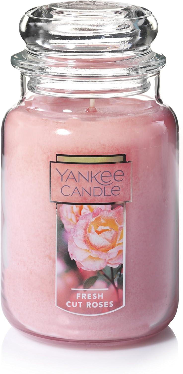 Fresh Cut Roses Pink Scented 22 oz Jar Candle