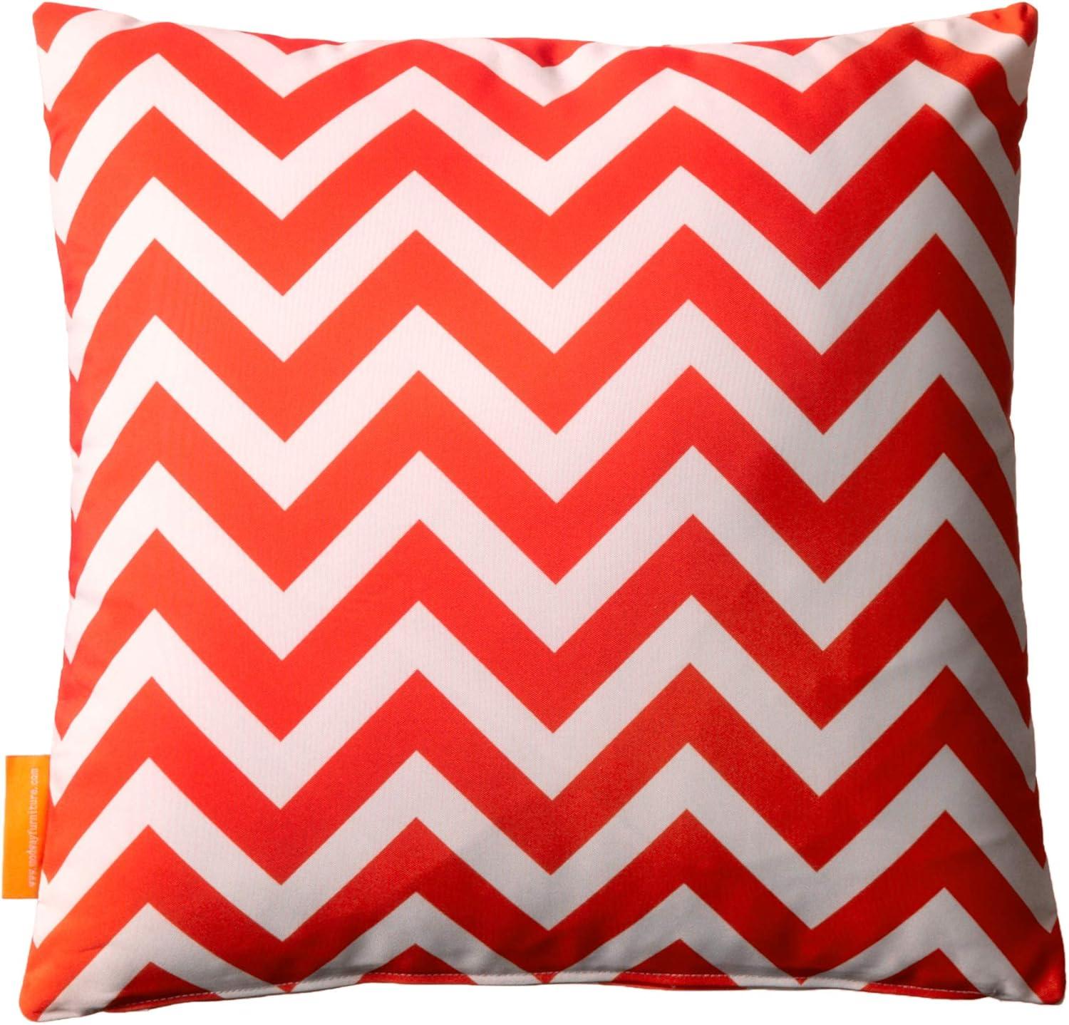 Modway Outdoor Indoor All Weather Patio Throw Pillow in Chevron