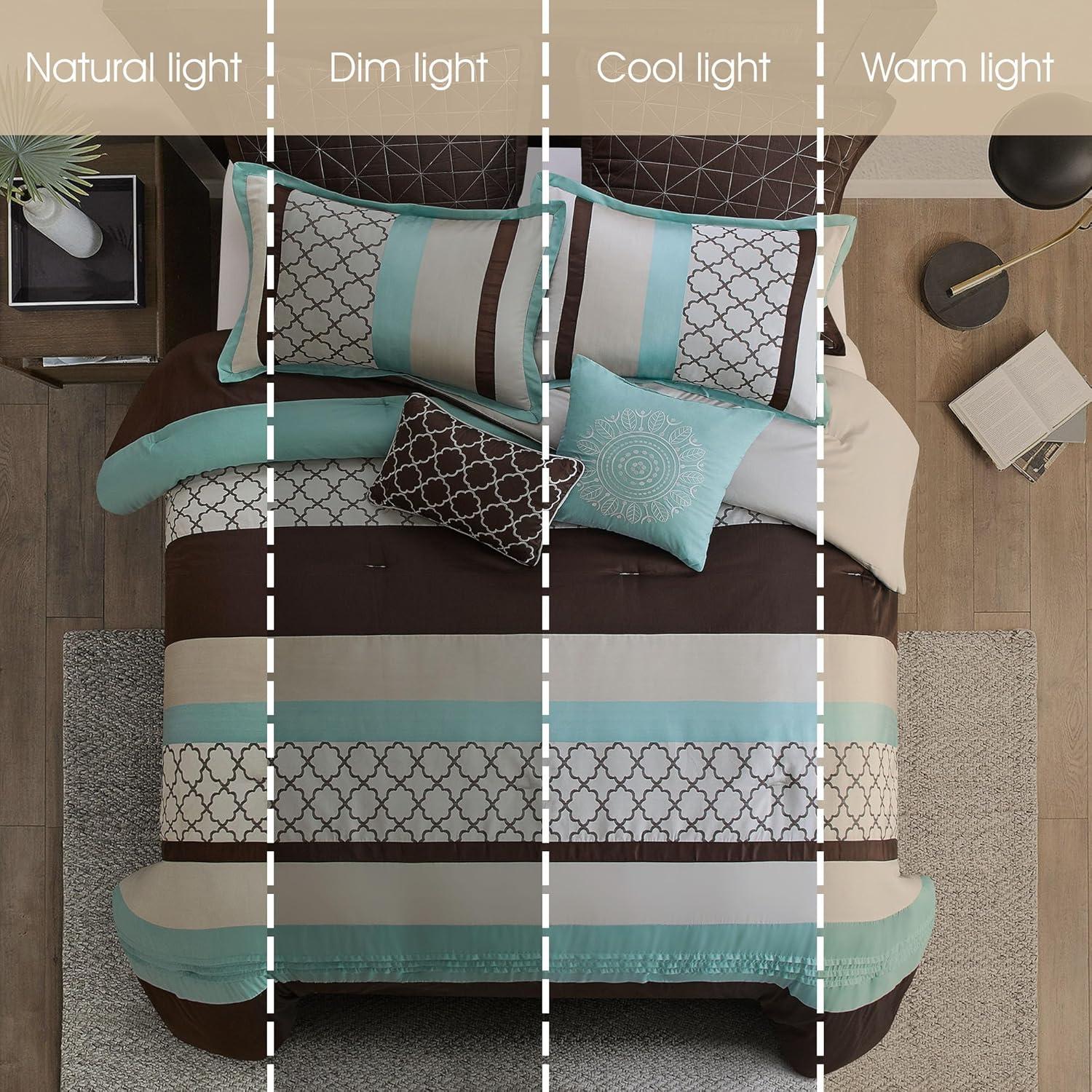 Nanshing America, Inc Avalon Microfiber Modern & Contemporary 8 Piece Comforter Set