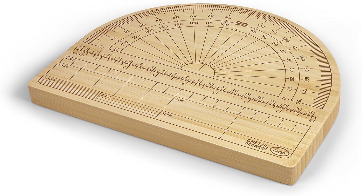 Medium Bamboo Rectangular Cheese Cutting Board with Measurements