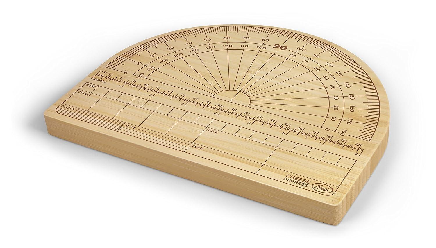 Medium Bamboo Rectangular Cheese Cutting Board with Measurements