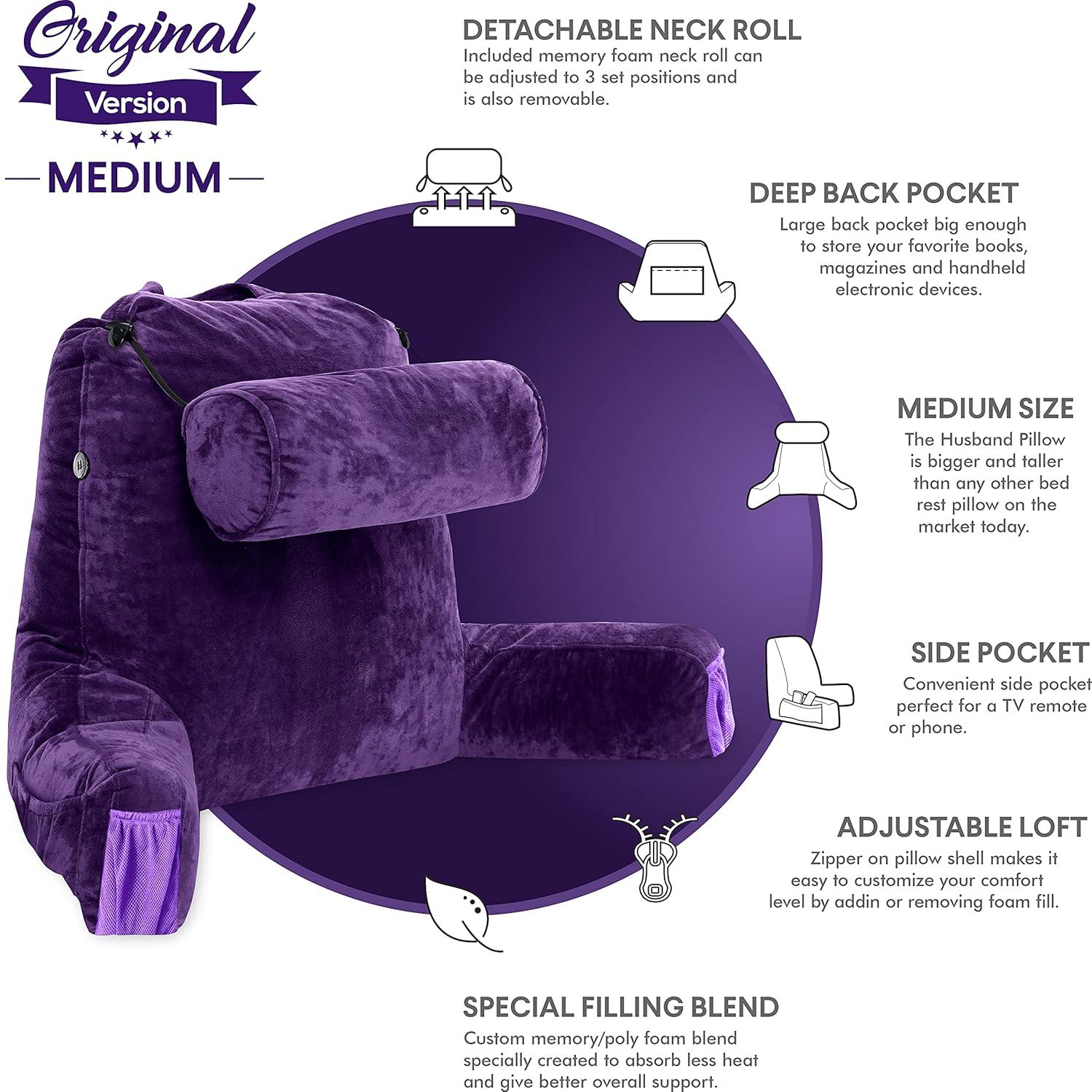 Husband Pillow Microsuede Indoor/Outdoor Throw Pillow