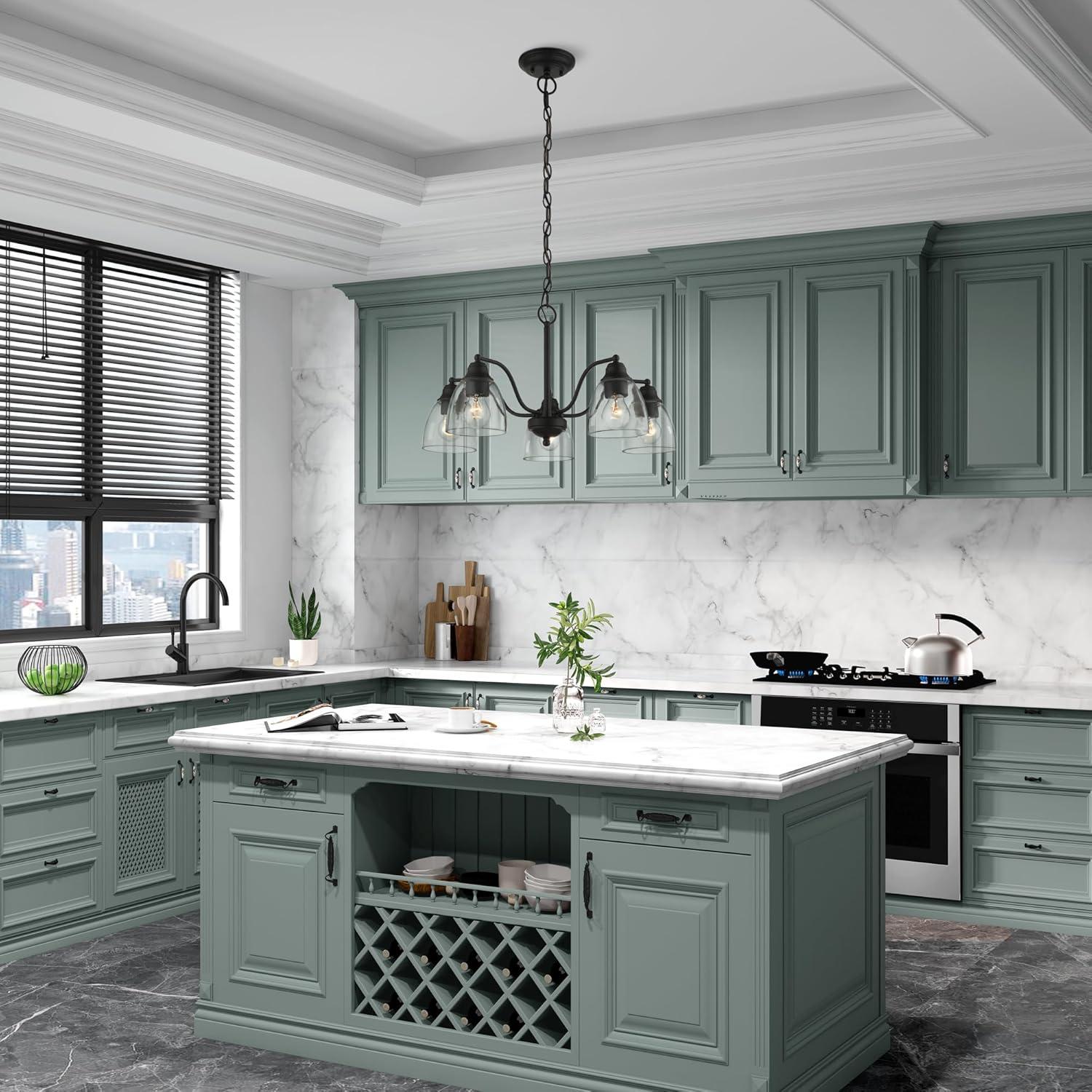 Livex Lighting Montgomery 5 - Light Chandelier in  Black