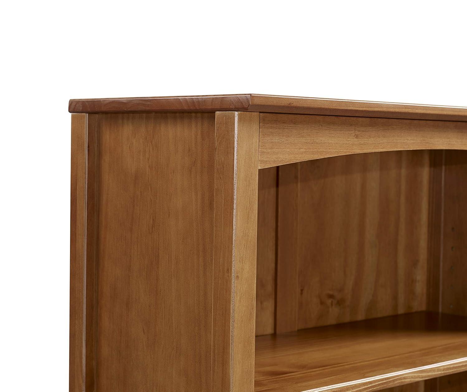 Camaflexi 48” Shaker Style 4-Shelf Wooden Bookcase Closed Back Storage Shelf, Brown