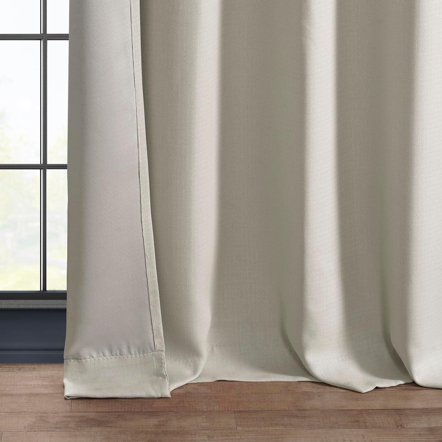 Birch Faux Linen Grommet Room Darkening Curtain (1 Panel), Birch, 50W X 120L