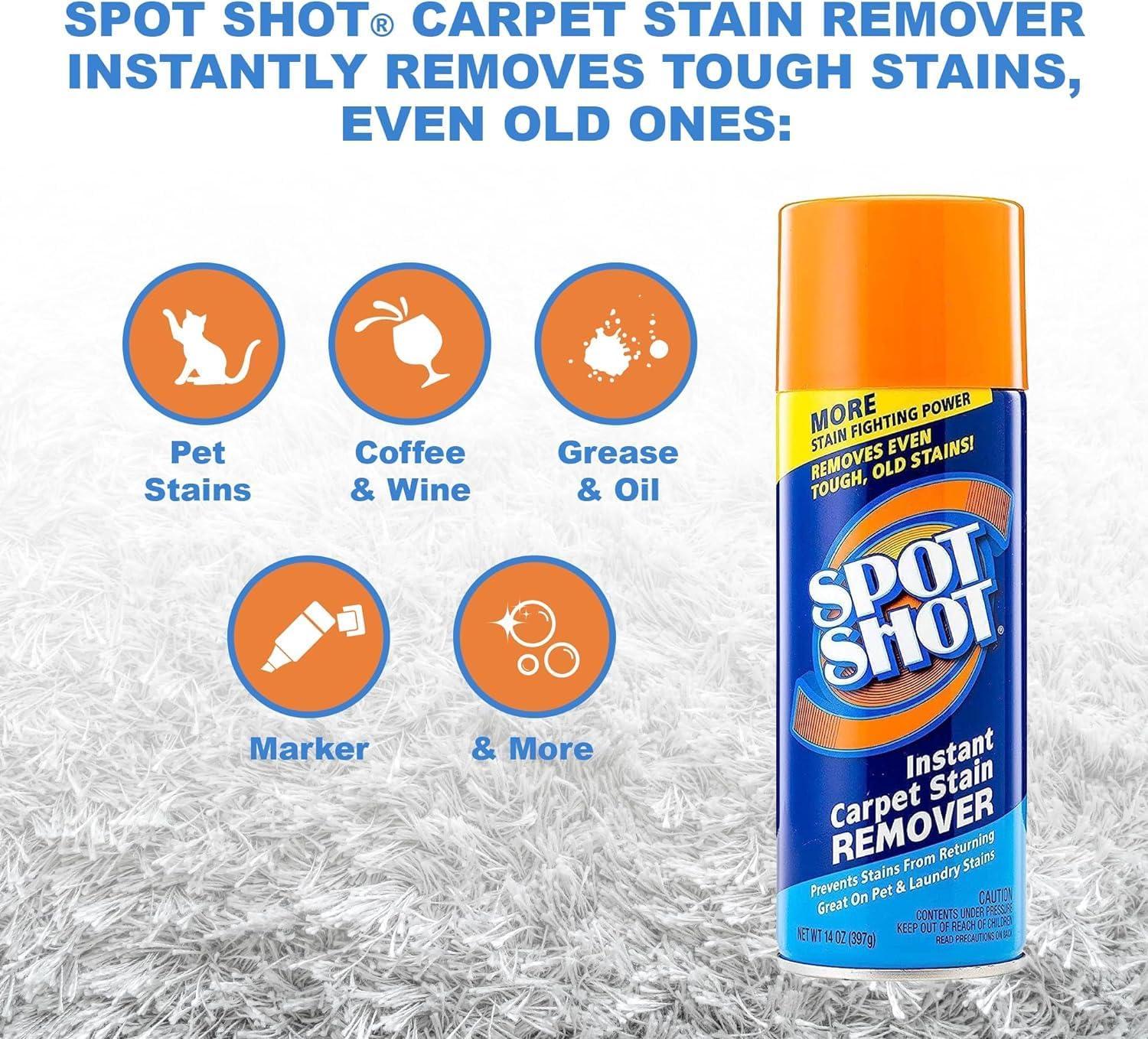 Spot Shot 009716 Instant Non Toxic Carpet Stain and Odor Eliminator, 14 Ounces