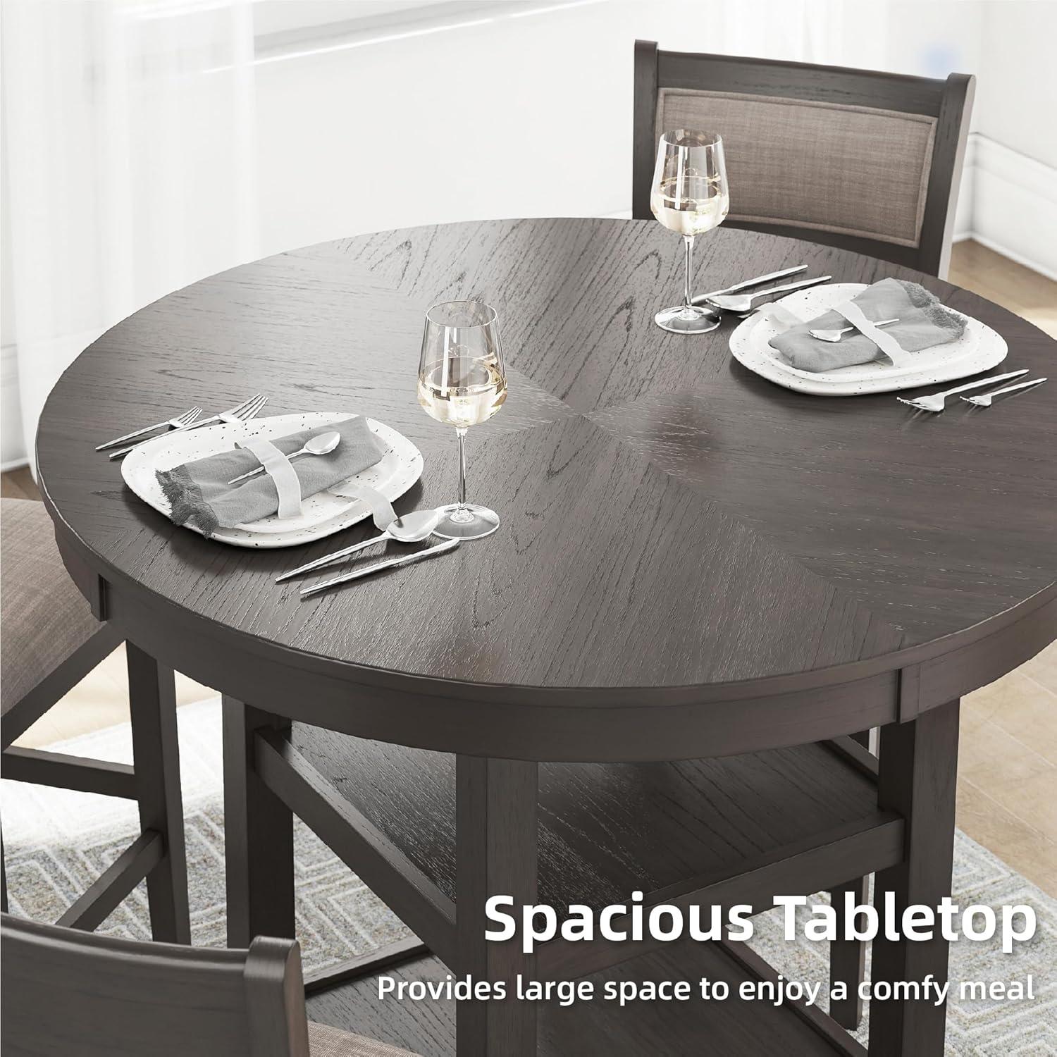 Ashley Furniture Wrenning Gray Counter Height Dining Table Set - Set of 5