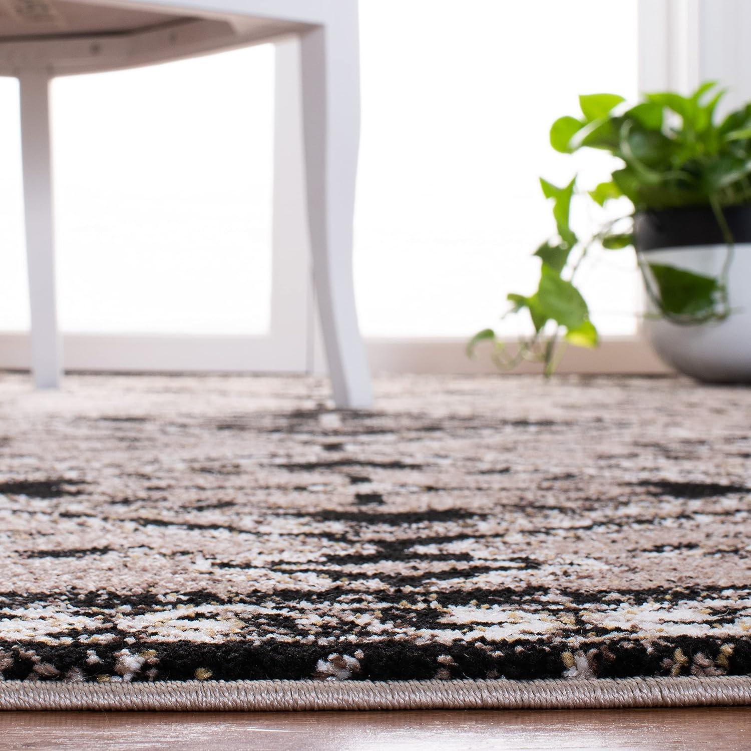 Vintage Hamadan VTH293 Power Loomed Indoor Accent Rug - Brown/Black - 2'7"x5' - Safavieh