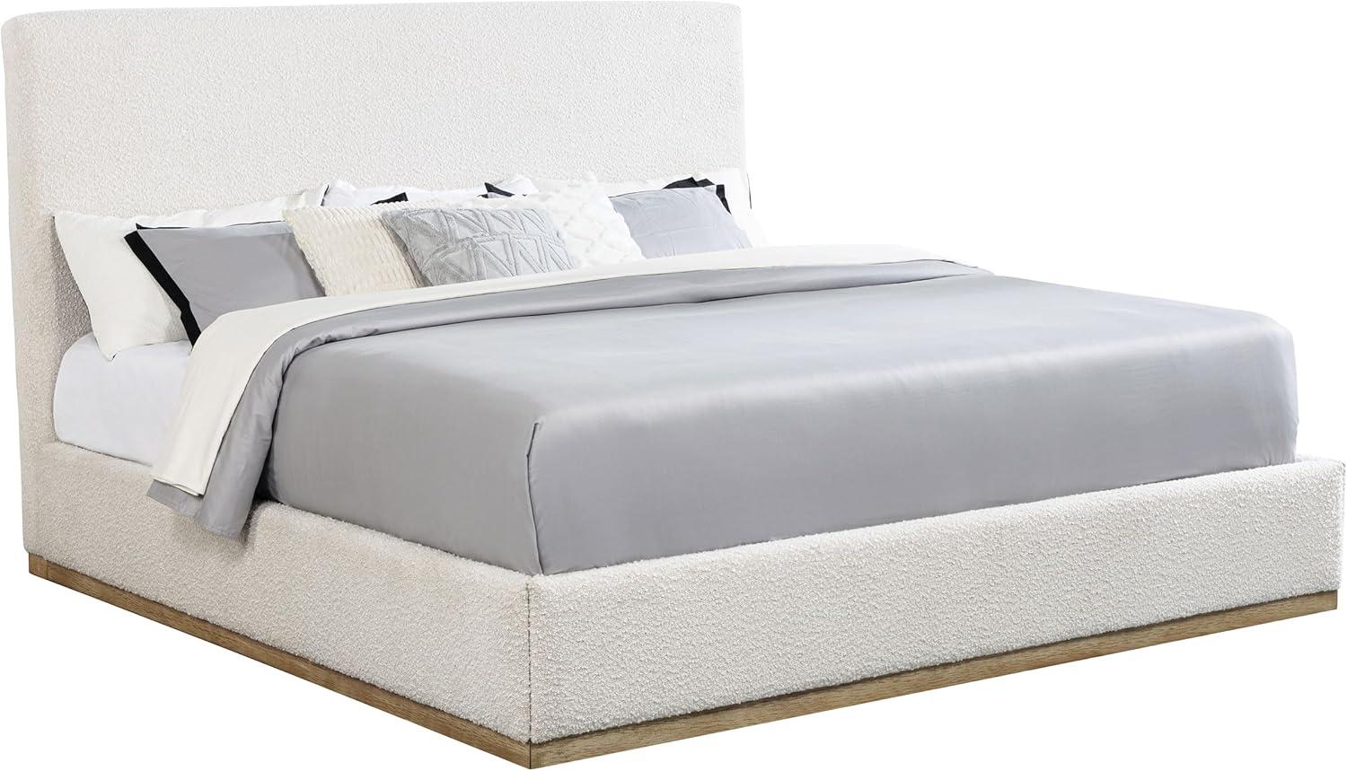 Coaster Knox Transitional Fabric Upholstered Eastern King Platform Bed Cream