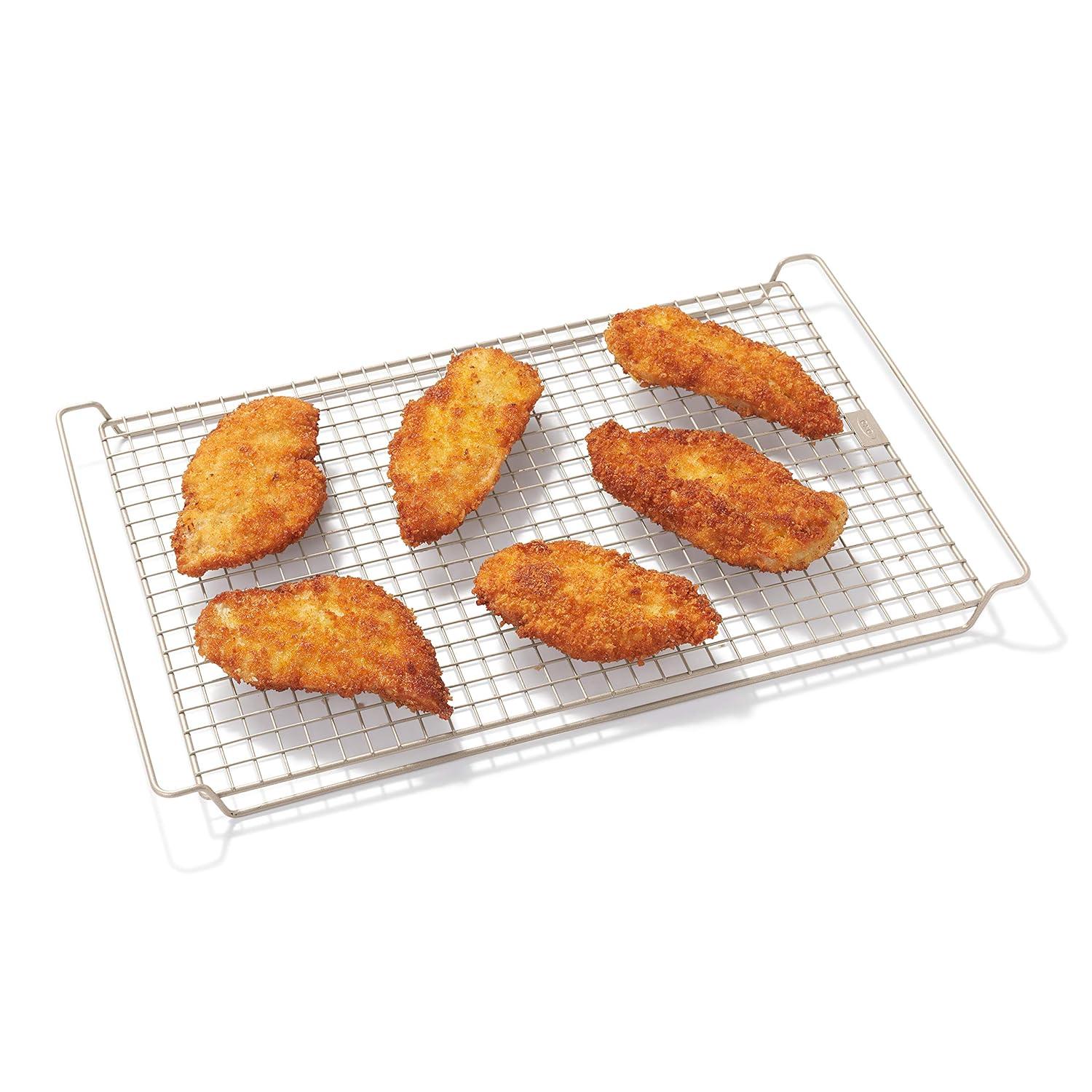 Rectangular Non-Stick Metal Cooling and Baking Rack