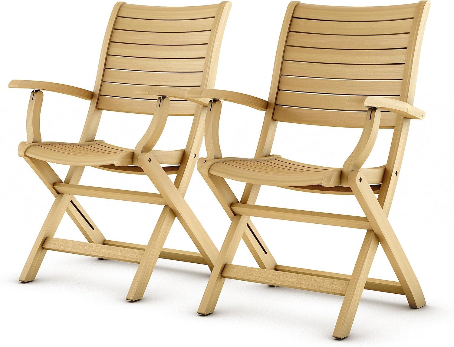 Dublin 2 pc Folding Armchairs in Teak